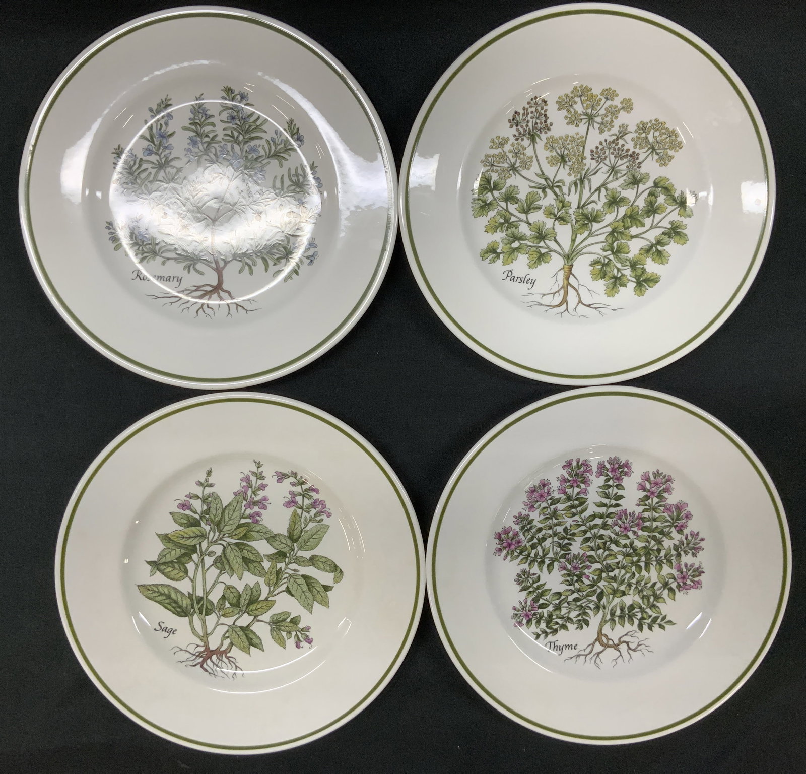 Vtg Set4 1970s Tiffany & Co. Herbs Plates, Eng (1 of 6)