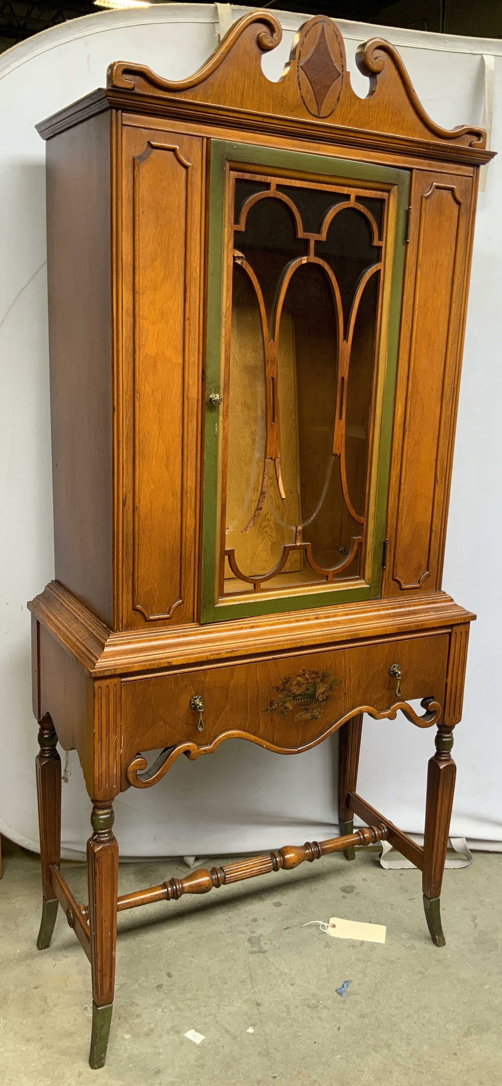 Antq Petite Wooden Display Cabinet (1 of 13)