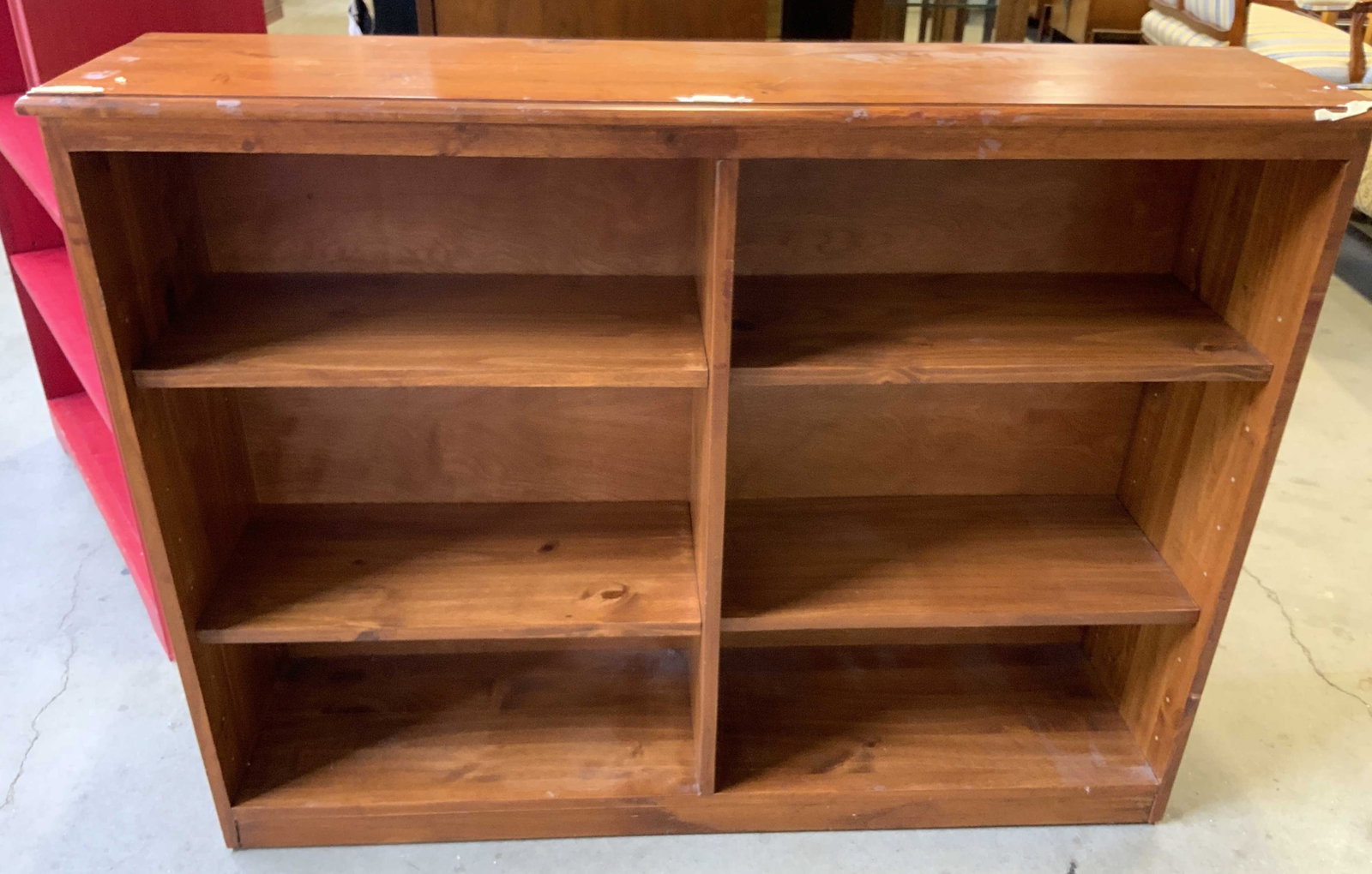 Six Shelf Horizontal Wood Book Case (1 of 7)