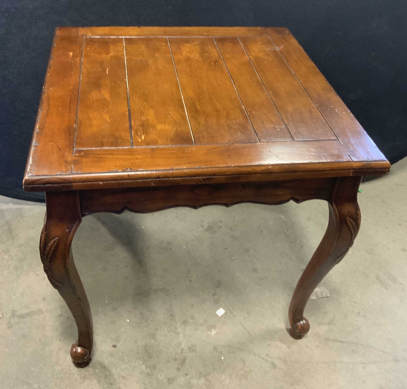 French Country Style Paneled Wooden End Table (1 of 7)