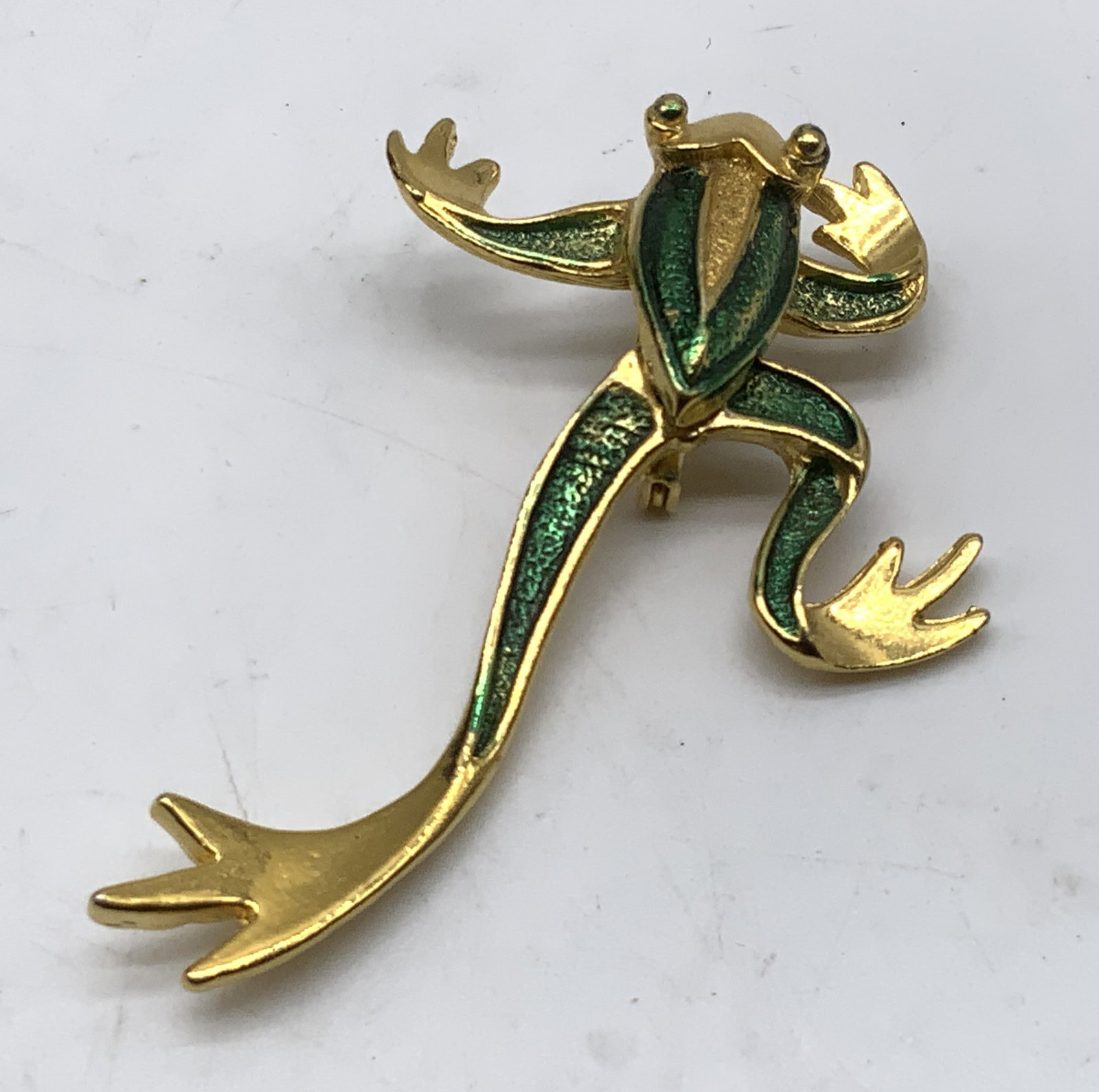 Vtg Sgnd Gerrys Leaping Frog Figural Brooch (1 of 6)