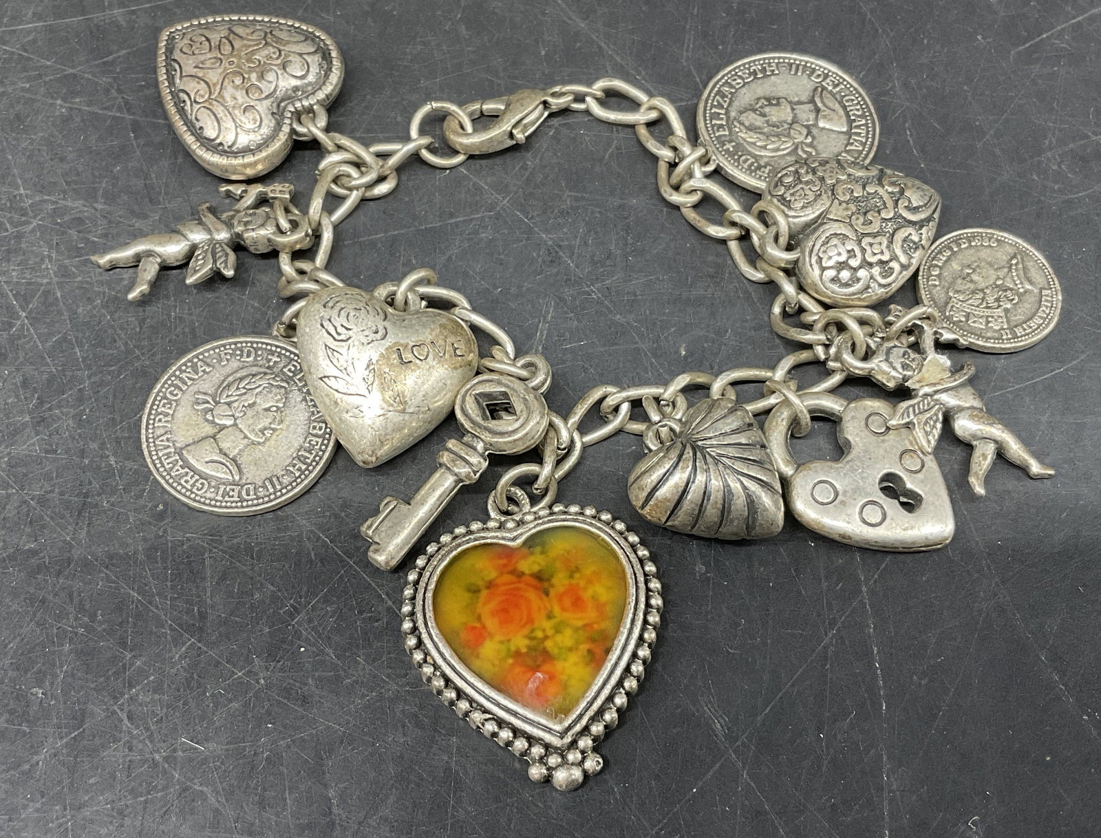 British Romantic Themed Charm Bracelet (1 of 6)