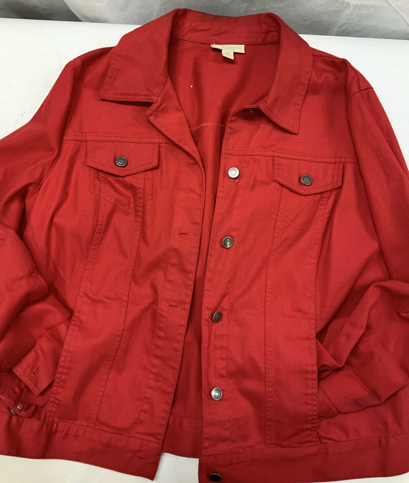 Appleseeds red denim jacket