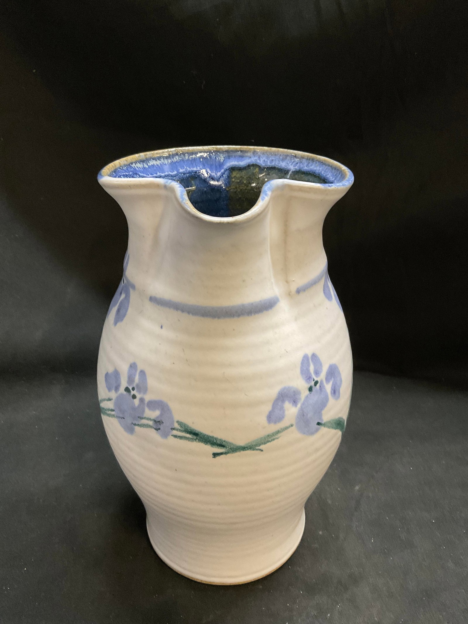 Signed Hand-Thrown Studio Pottery Pitcher - 2