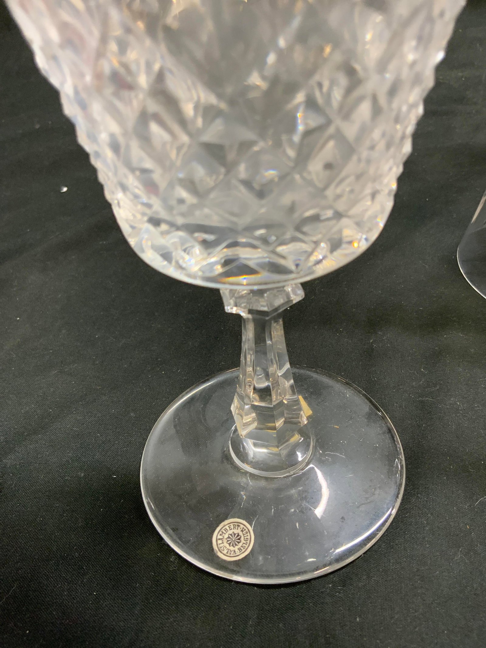 Set 12 Val St Lambert Crystal Stemware - 7