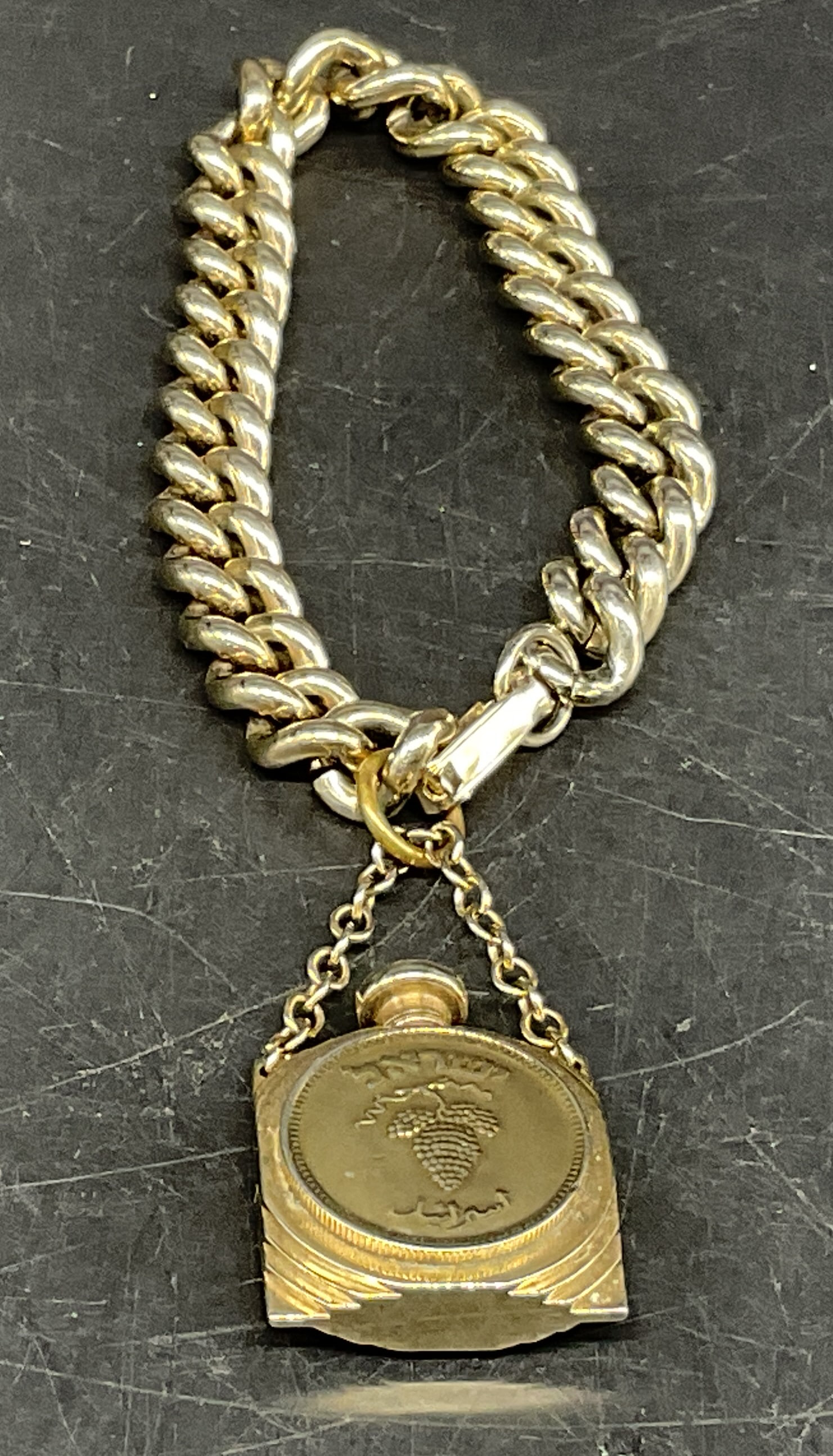 VTG ISRAELI Souvenir Perfume Bottle Charm Bracelet (1 of 6)