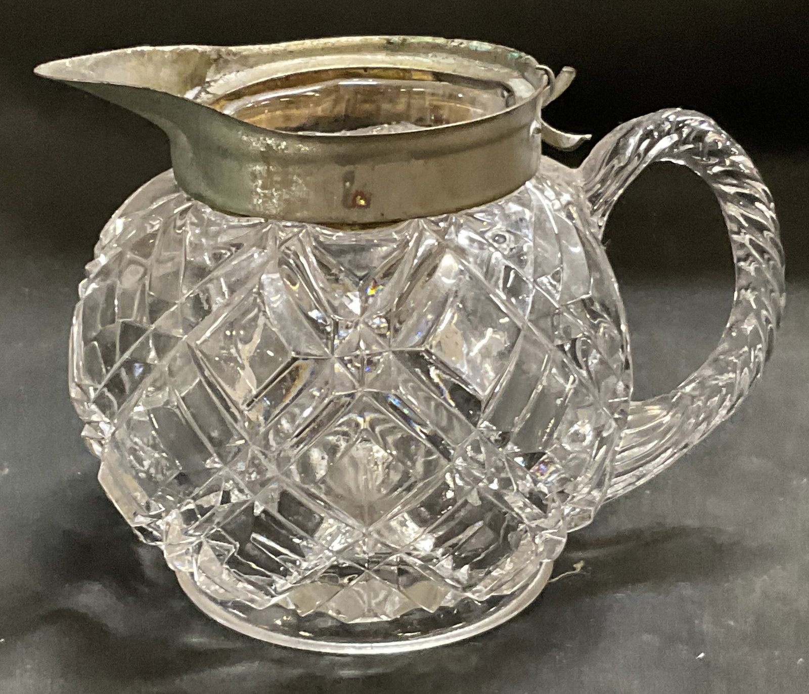 VINTAGE Cut-Crystal Syrup Pitcher (1 of 6)