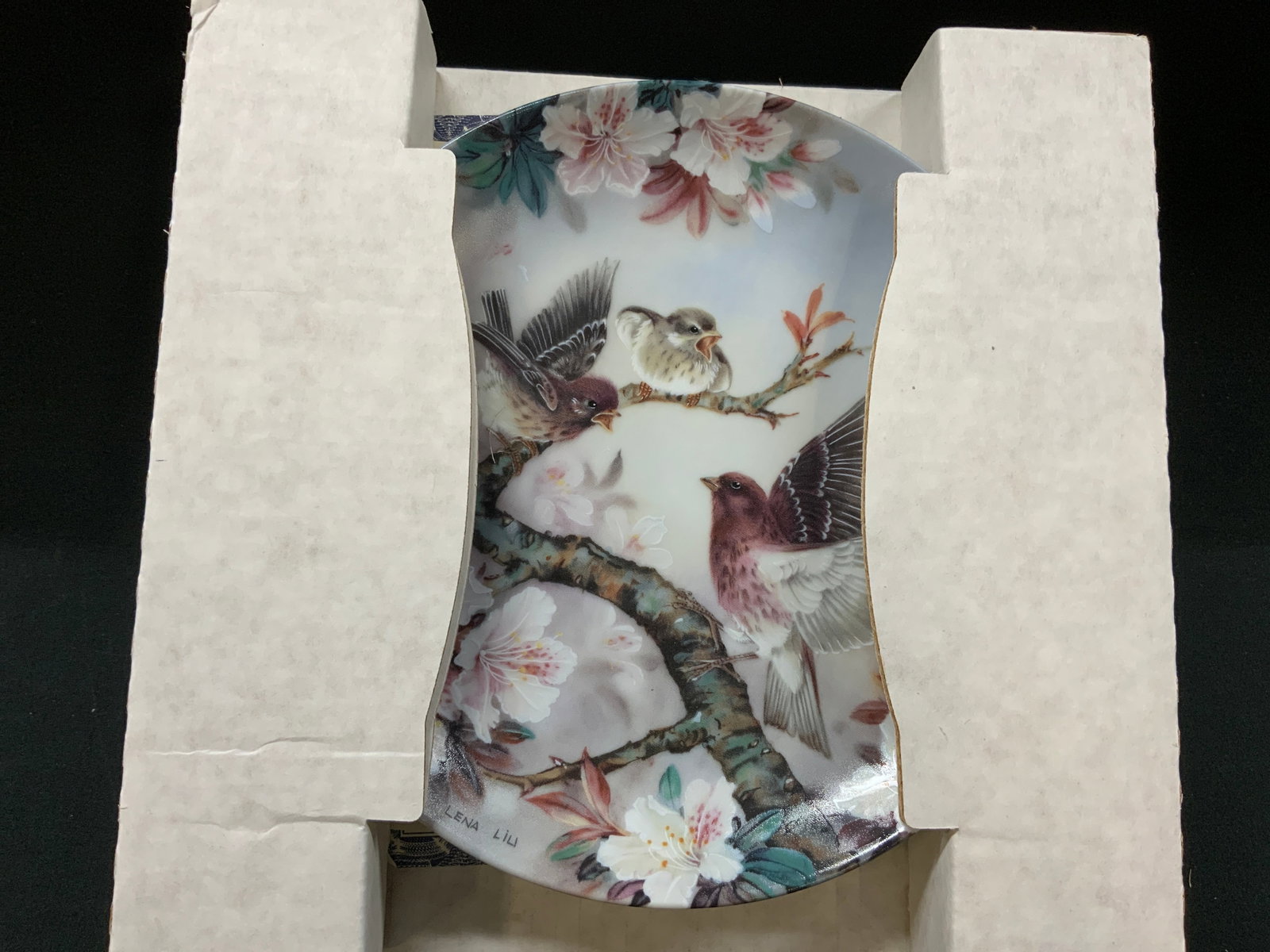 Vtg 1990 WS George Lena Liu Bird Plate IOB+ COA (1 of 8)
