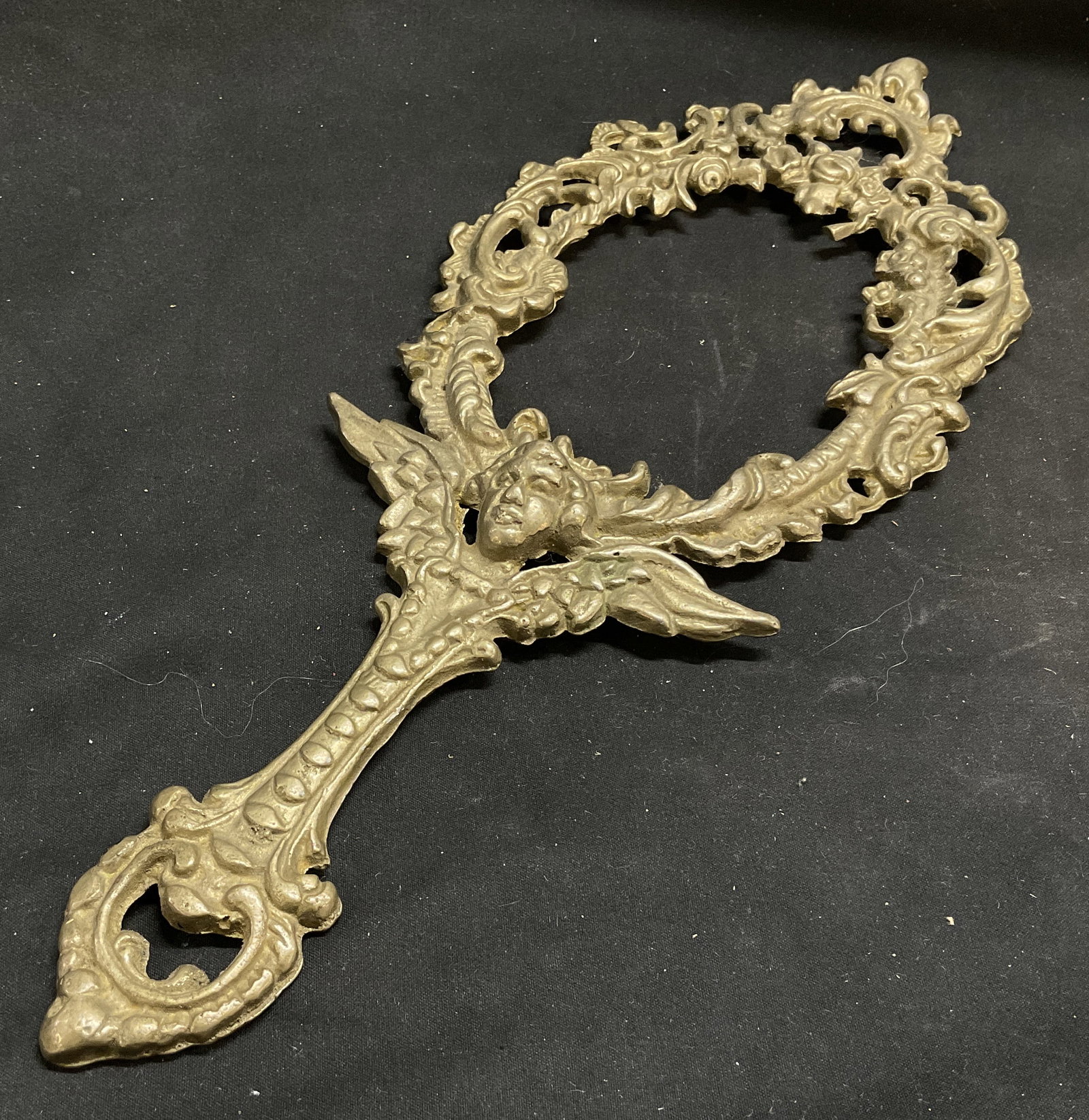 VINTAGE Victorian Brass Hand Mirror Frame (1 of 6)