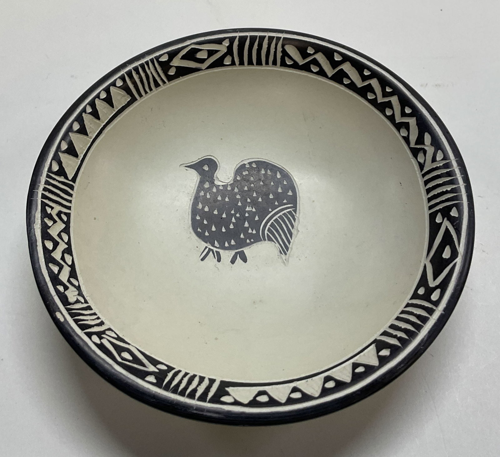 Vintage Hand Carved Ceramic Trinket Dish (1 of 6)