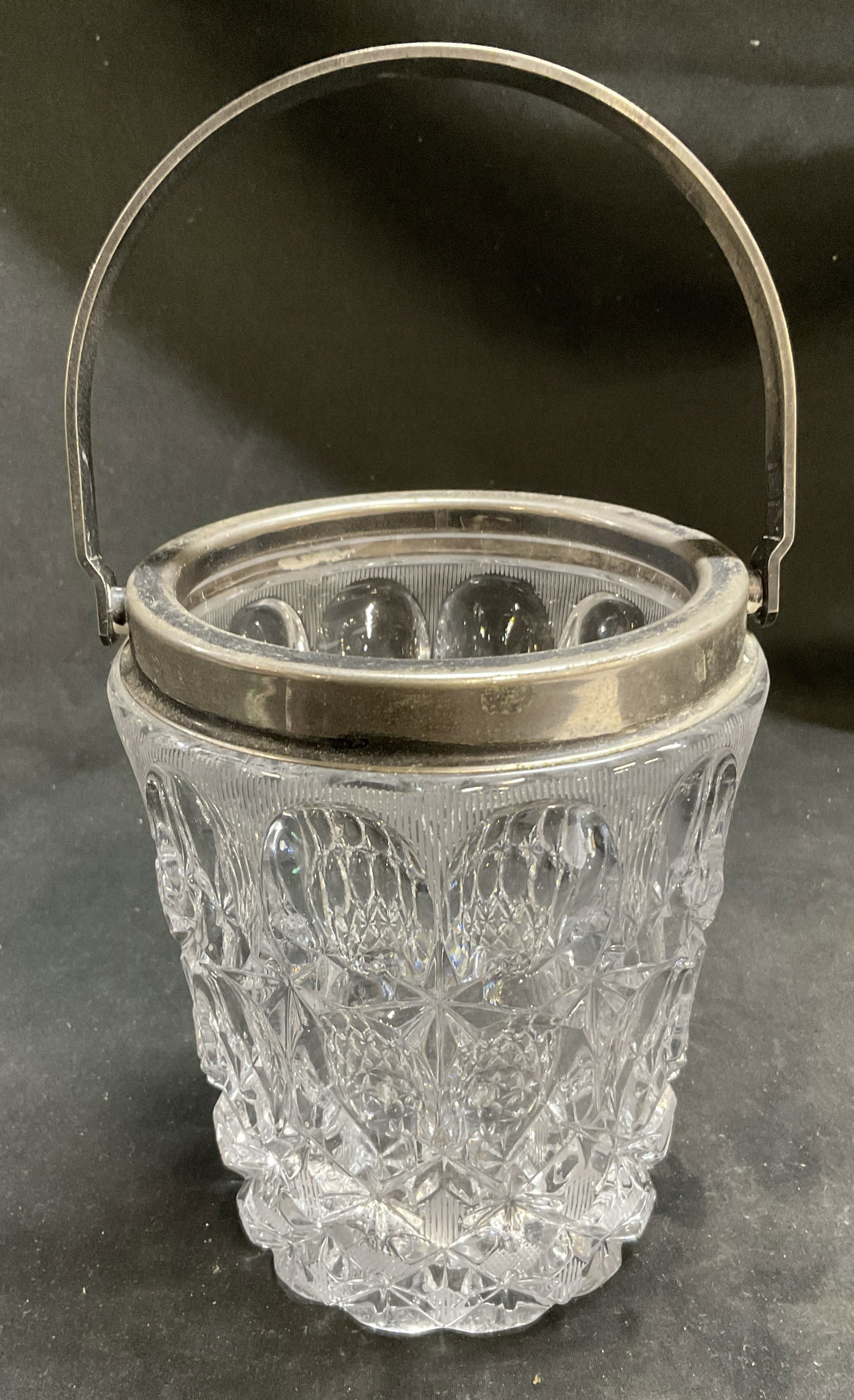 VINTAGE Silver-Plated Crystal Ice Bucket ITALY (1 of 6)