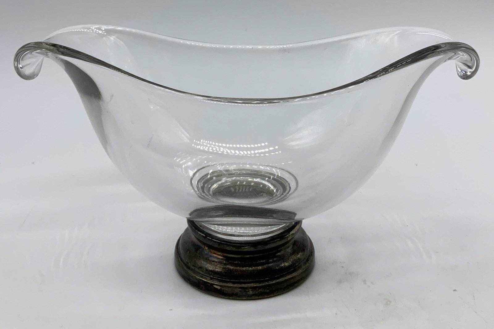 Vtg Glass & Sterling Gravy Boat (1 of 6)