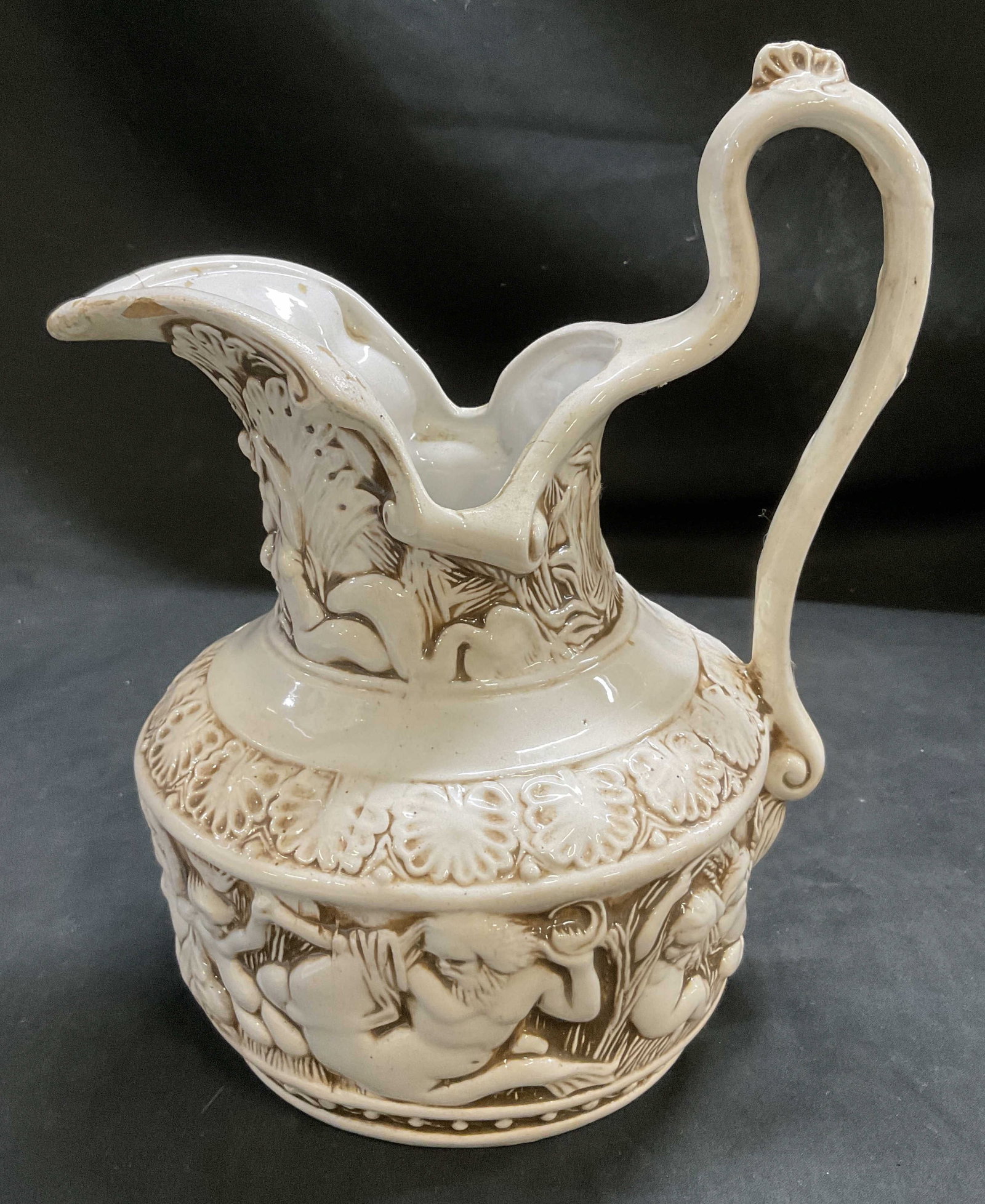 VTG Ceramic Greek Mythology Baroque Ewer Pitcher (1 of 7)