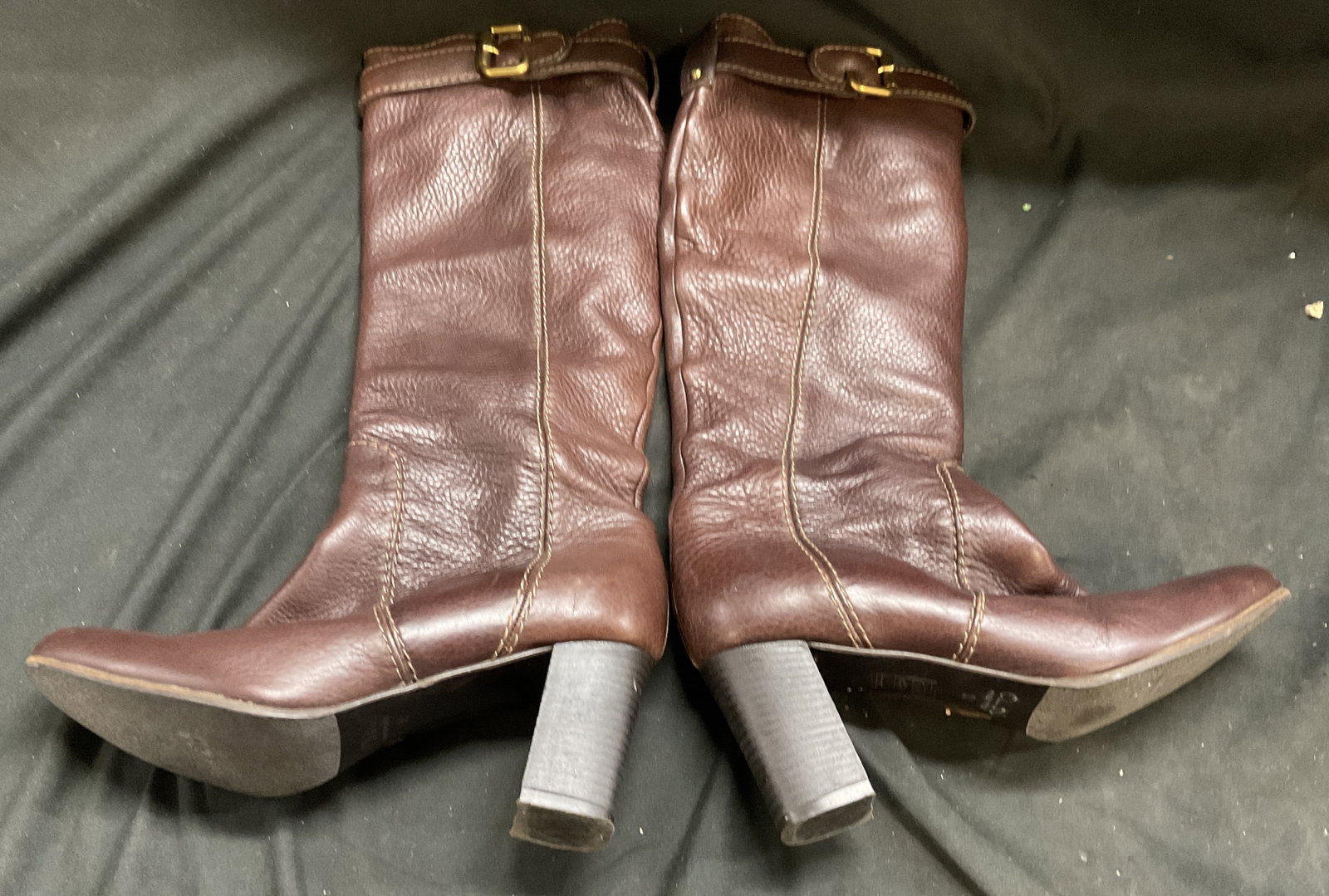 Luxury Chloe Leather Block Heel Boots ITALY (1 of 8)