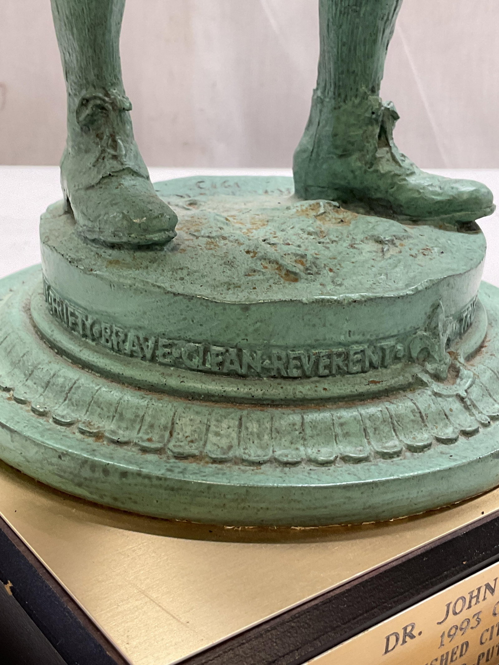 1915 R. Tait McKenzie Ideal Scout Trophy Statue - 7