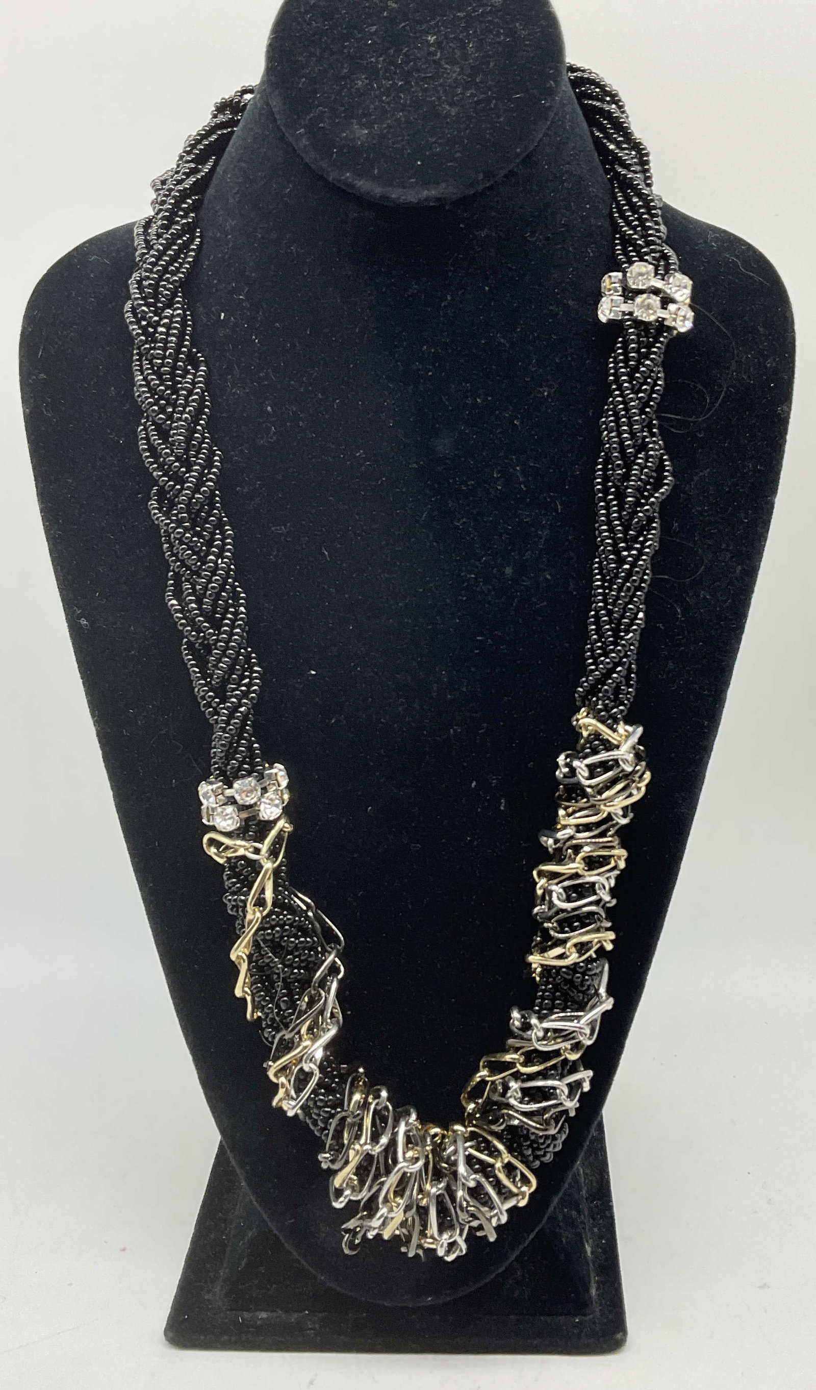 VTG Multi-Strand Braided Seed Bead Necklace (1 of 6)