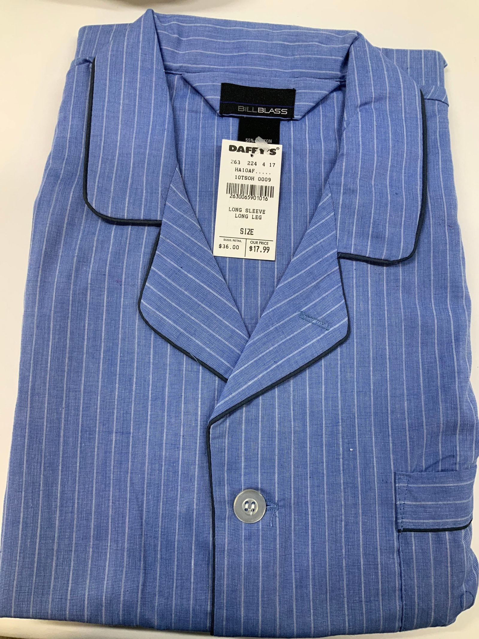 Vntg Bill Blass stripe pajama set, El Salvador NWT (1 of 6)