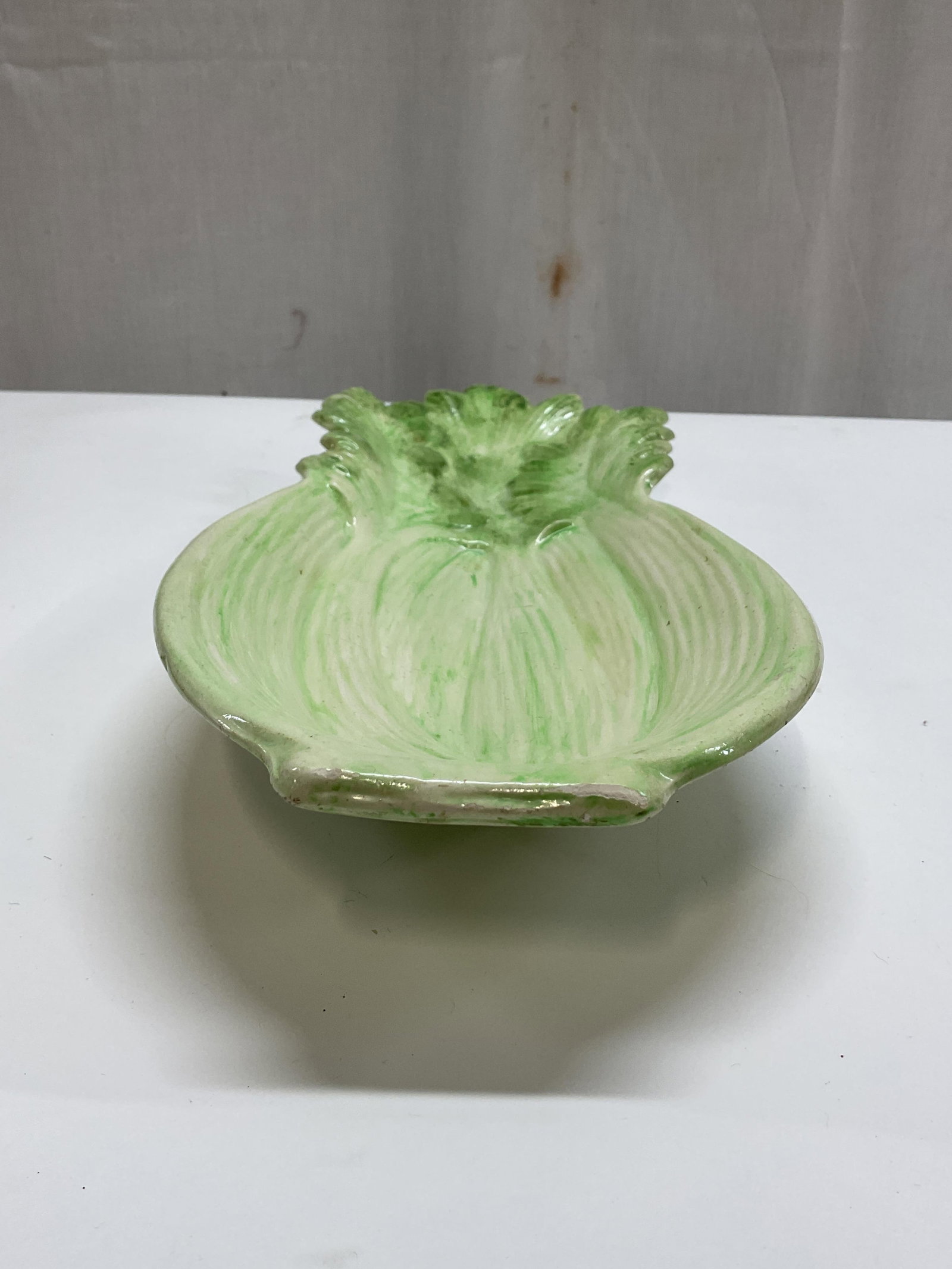 1970 Green Ceramic Celery Serving Dish - 2