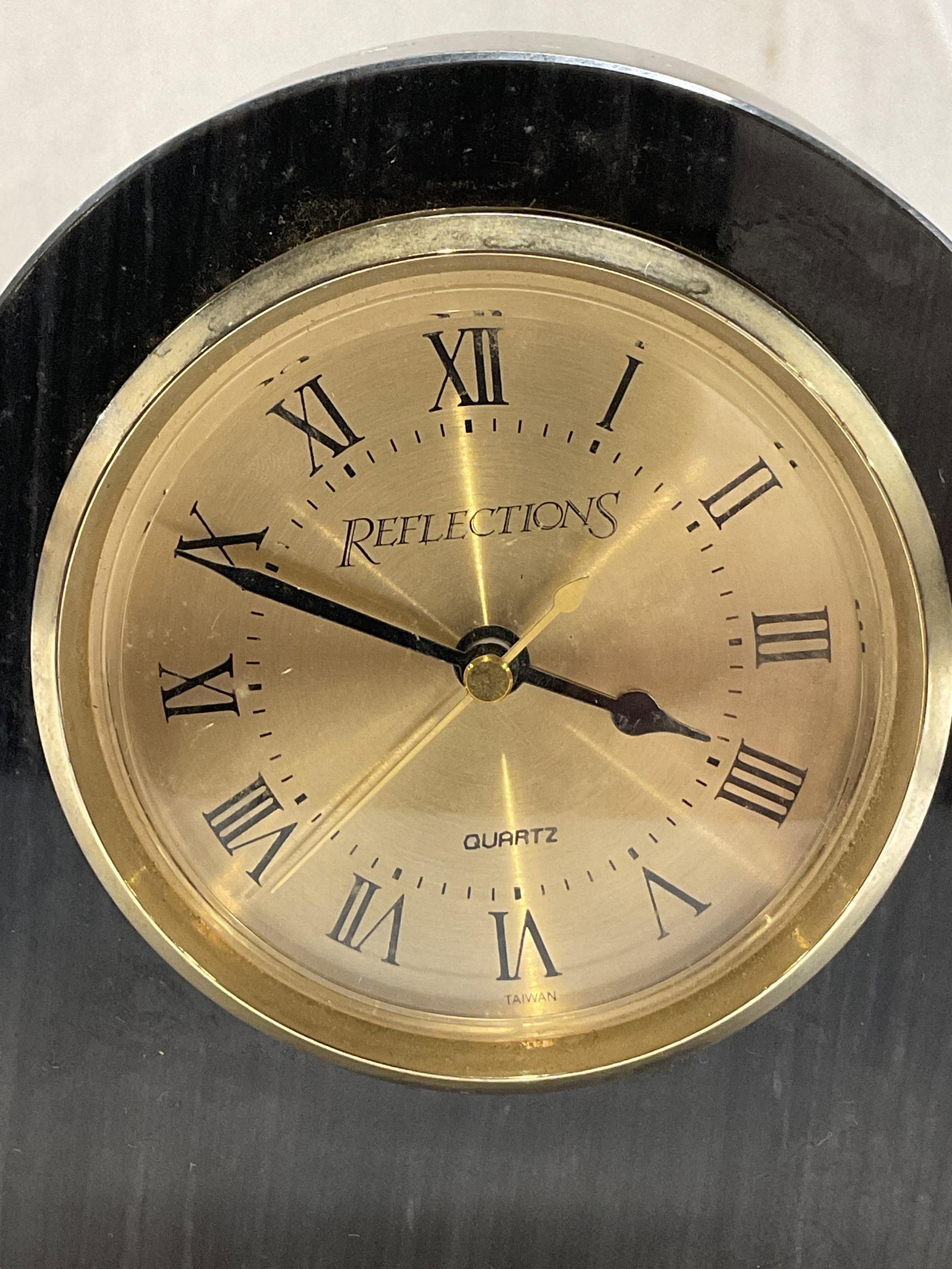 Reflections Black Marble Arch Desk Clock - 6