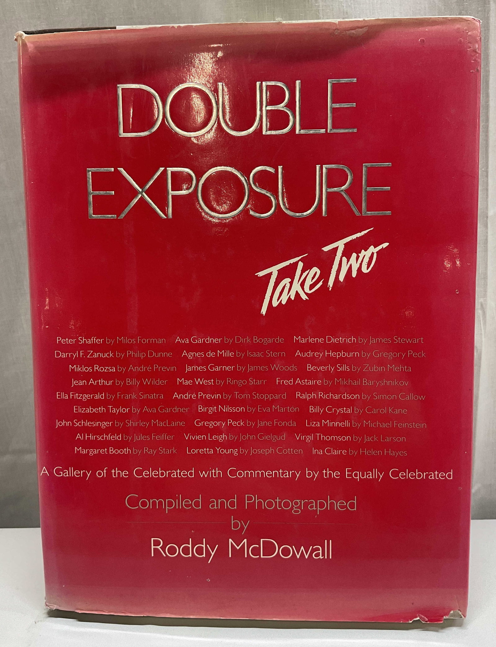1989 1st Ed Double Exposure Take Two Illus Bk+: Double Exposure Take Two, first edition book. A Gallery Of The Celebrated With Commentary By The Equally Celebrated. Compiled and Photographed by Roddy McDowall. Published by William Morrow and