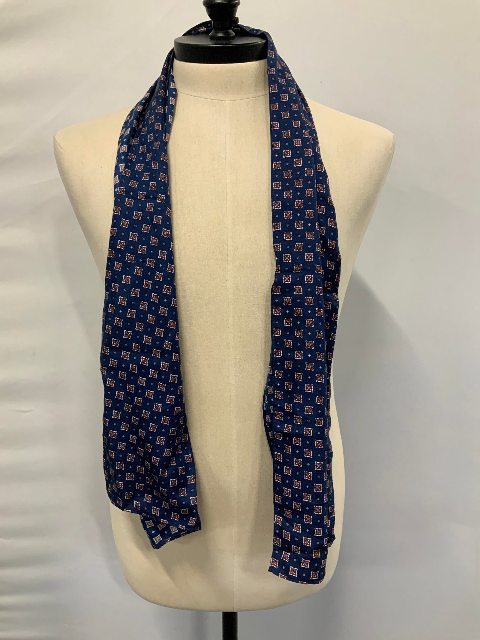Vntg Tie Rack silk patterned scarf - 2