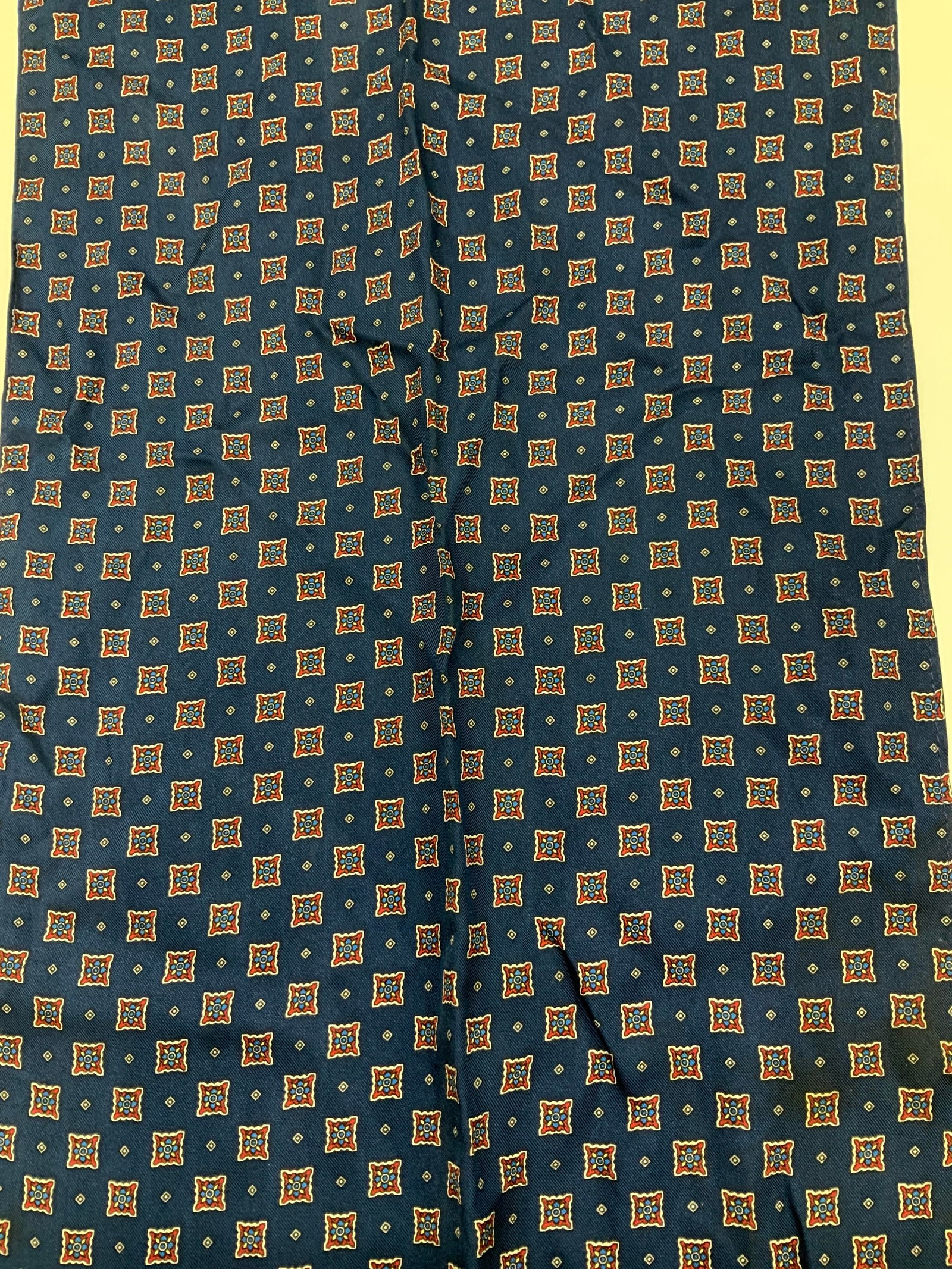 Vntg Tie Rack silk patterned scarf - 5