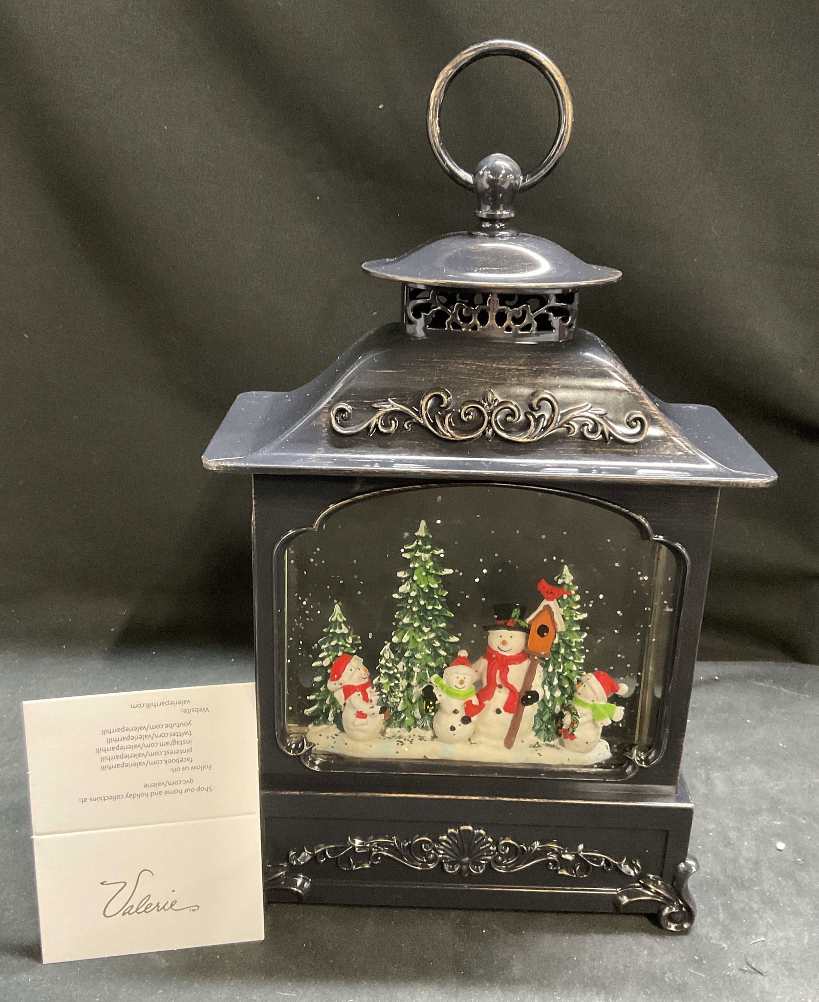 Valerie Parr Hill Snowman Water Globe Lantern (1 of 7)