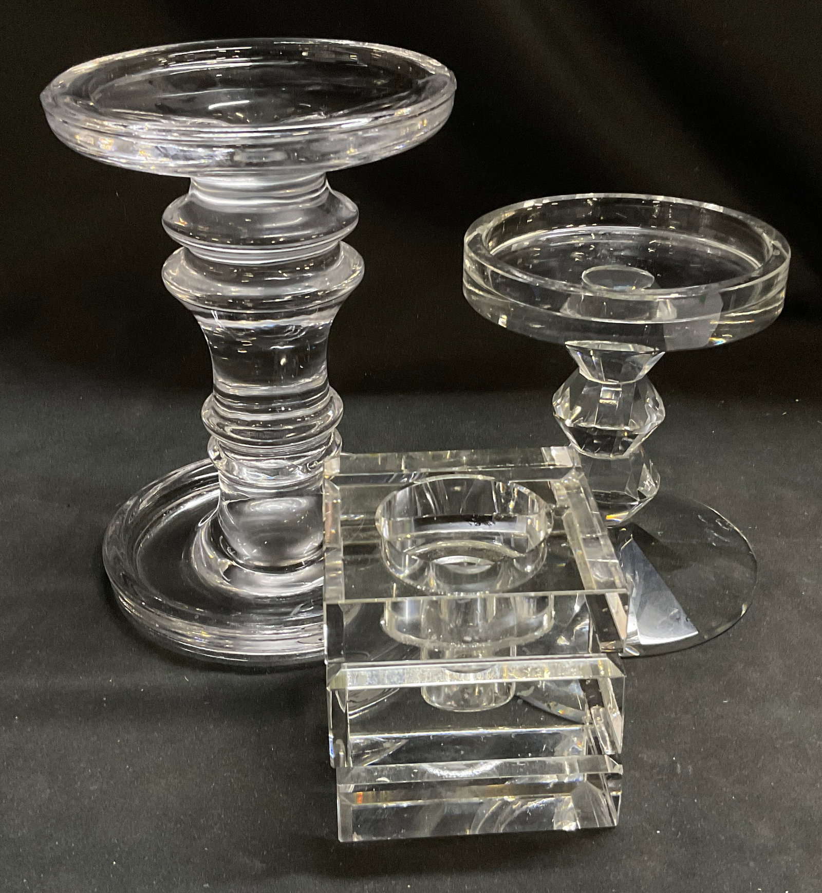 Lt3 Clear Crystal Candlestick Holders (1 of 6)