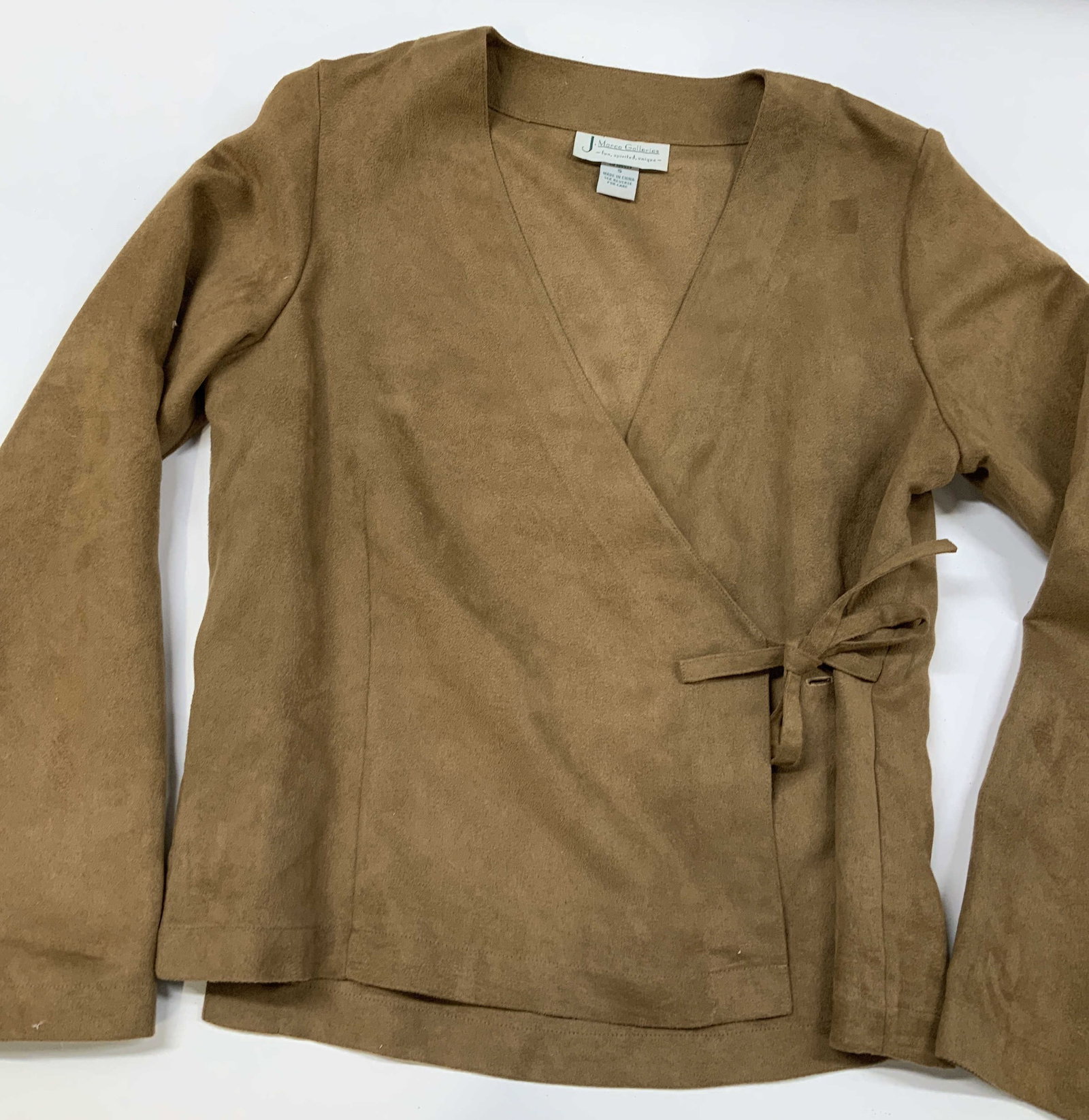 Vntg J Marco suede wrap top (1 of 7)