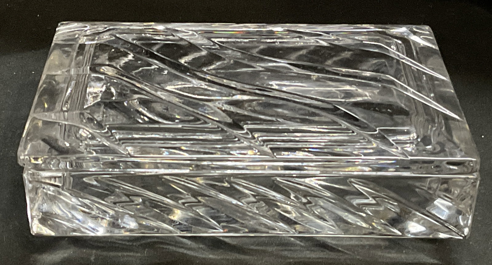 Vtg Sgnd Roguski Heavy Lead Crystal Trinket Box (1 of 7)