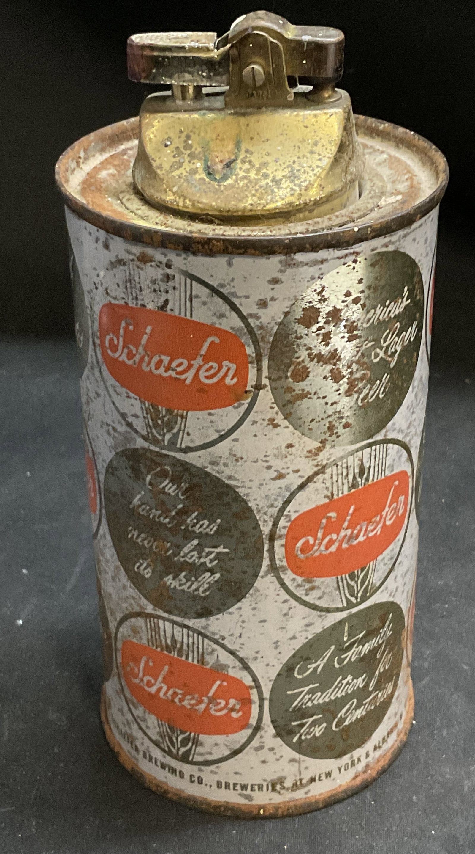 Vtg Schaefer Beer Can Table Lighter&Music Box Jpn (1 of 7)