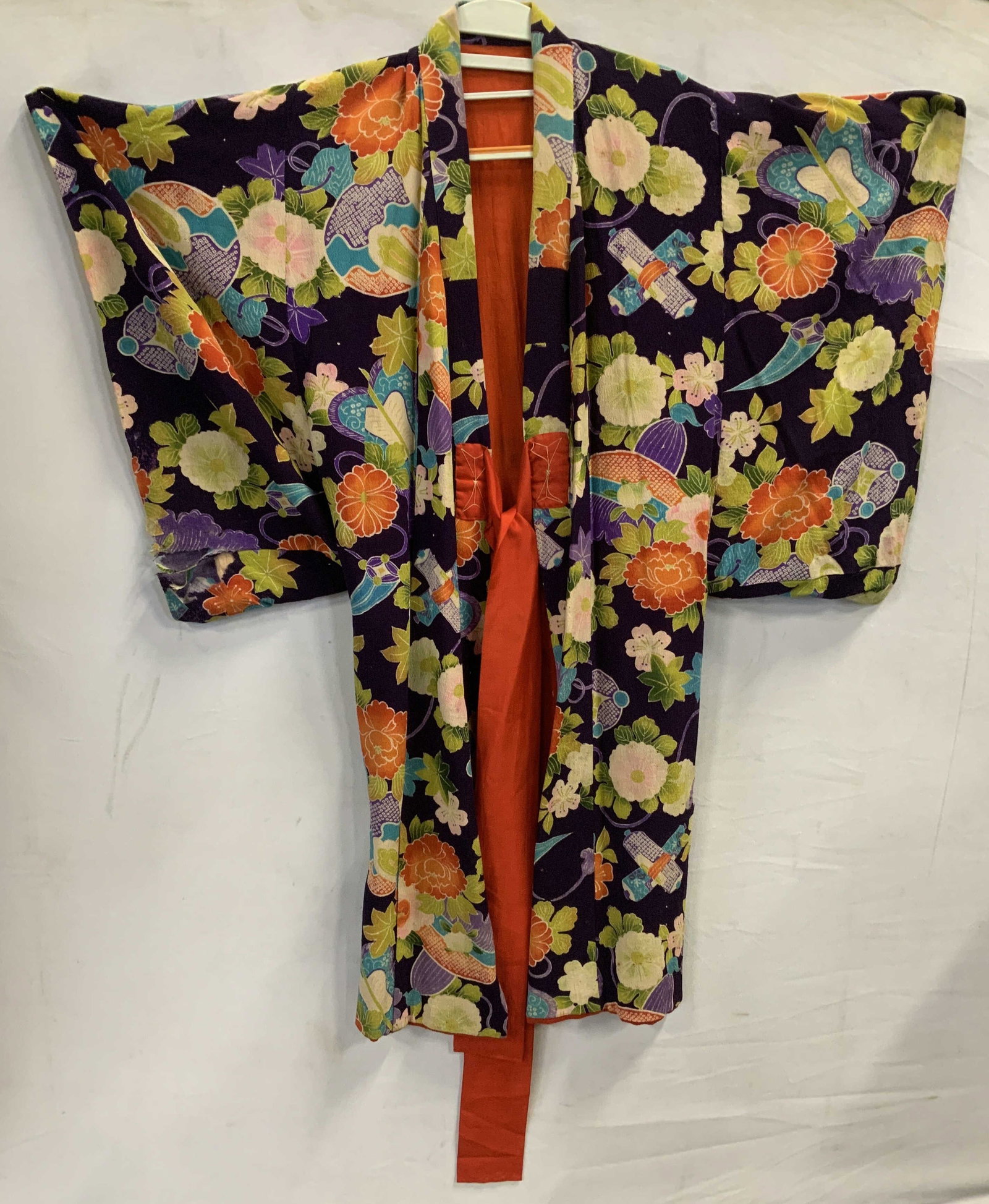 Vntg silk floral kimono (1 of 11)