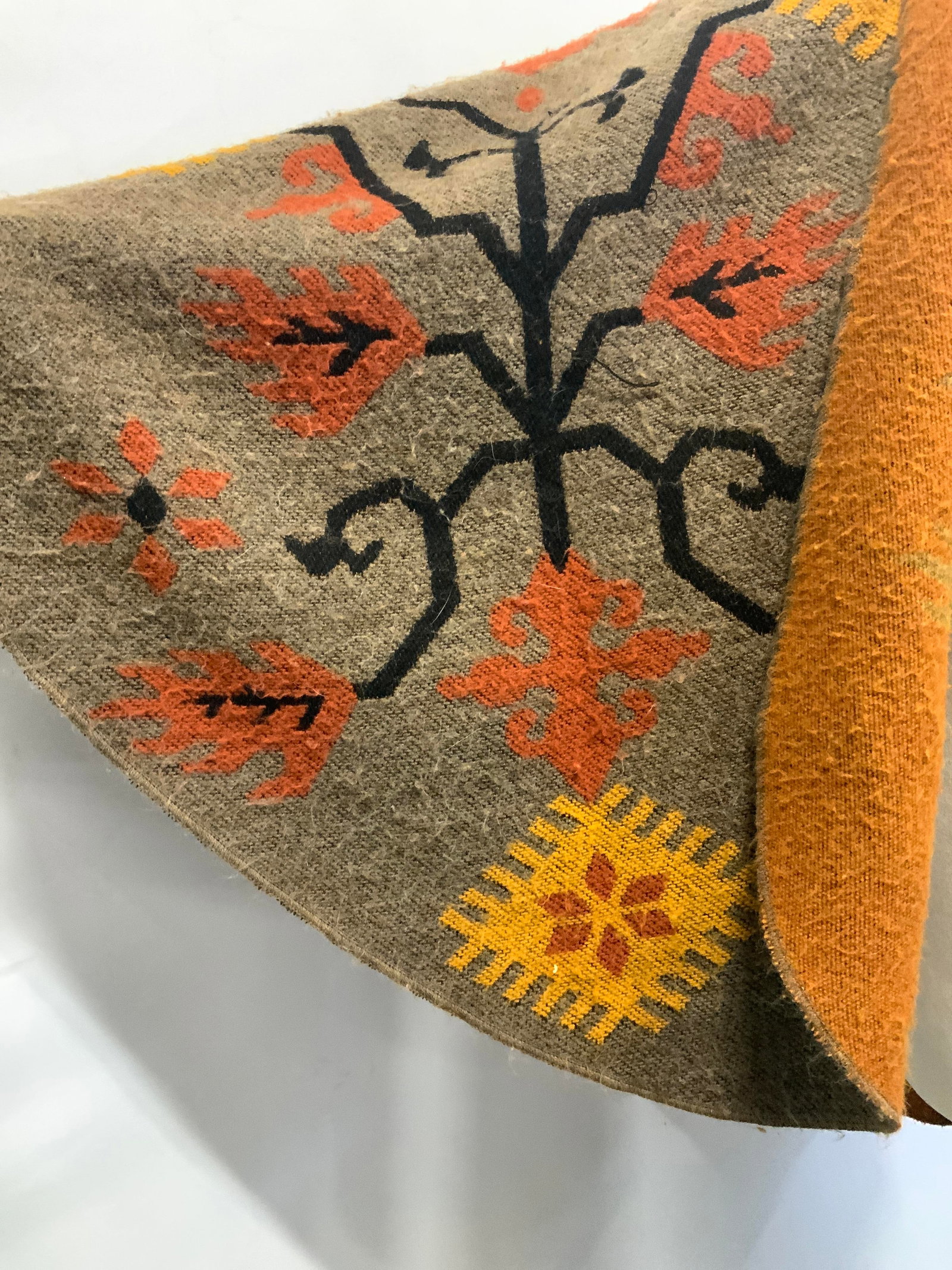 Vntg wool blend fall poncho - 5