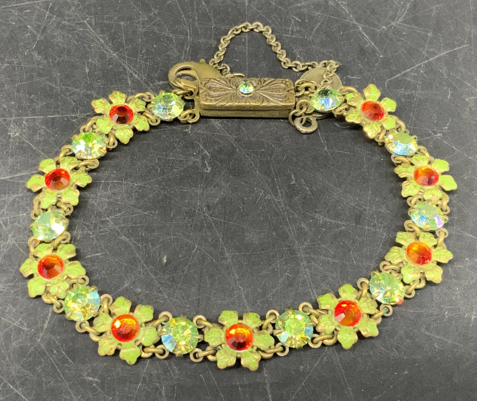 Vtg Michael Negrin Swarovski Crys Bracelet Israel (1 of 6)