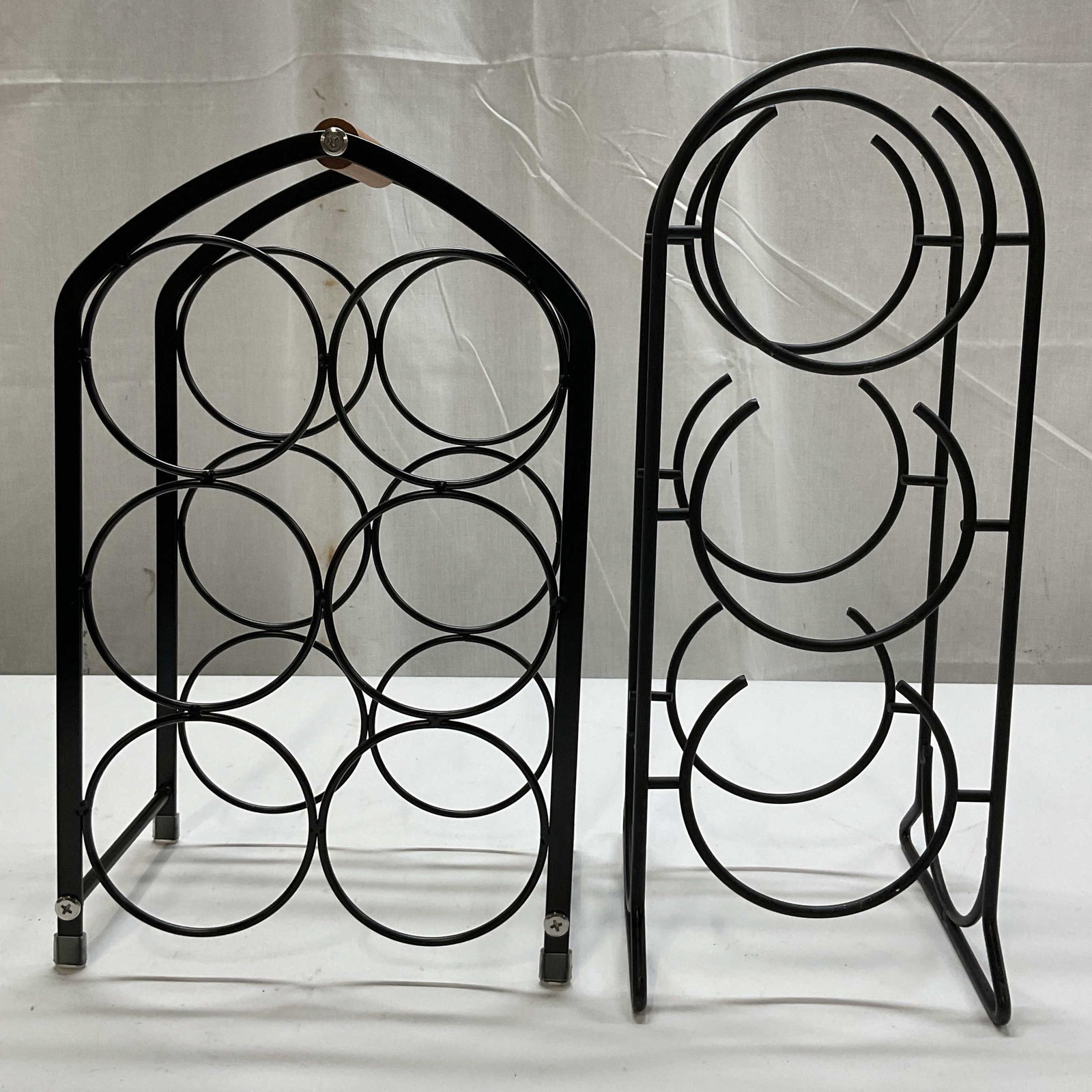 Lot 2 Black Iron Tabletop Wine Racks (1 of 11)