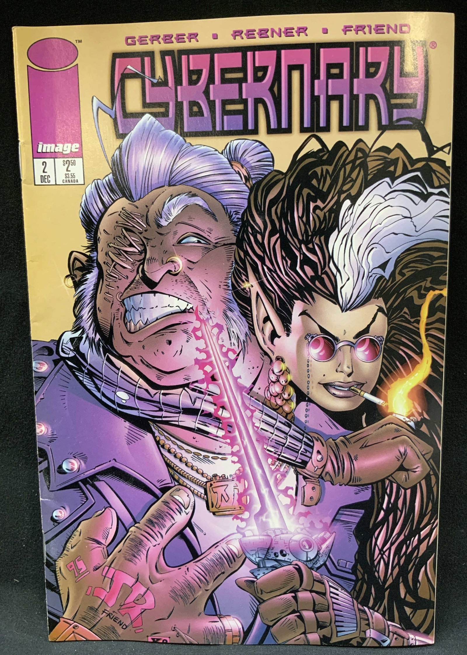 Vtg Image Cybernary Issue 2 Dec 1995 Comic Bk: Vintage Cybernary: Down memory lane issue #2. Published December 1995 by image comics/ windstorm productions. Written by Steve Gerber, interior artwork by Jeff Rebner. Page # Approx. 32pgs Condition