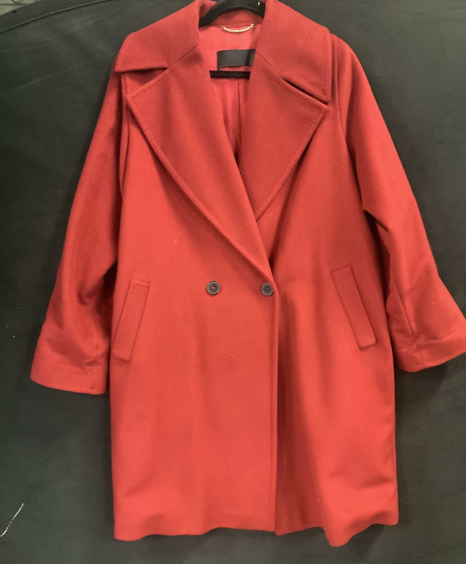MARINA RINALDI red wool and cashmere coat, Italy (1 of 6)
