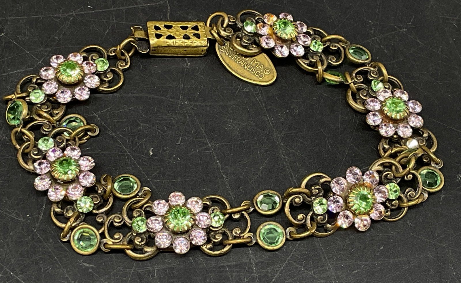 Vtg Kenny Ma Swarovski Crystal Bracelet (1 of 6)