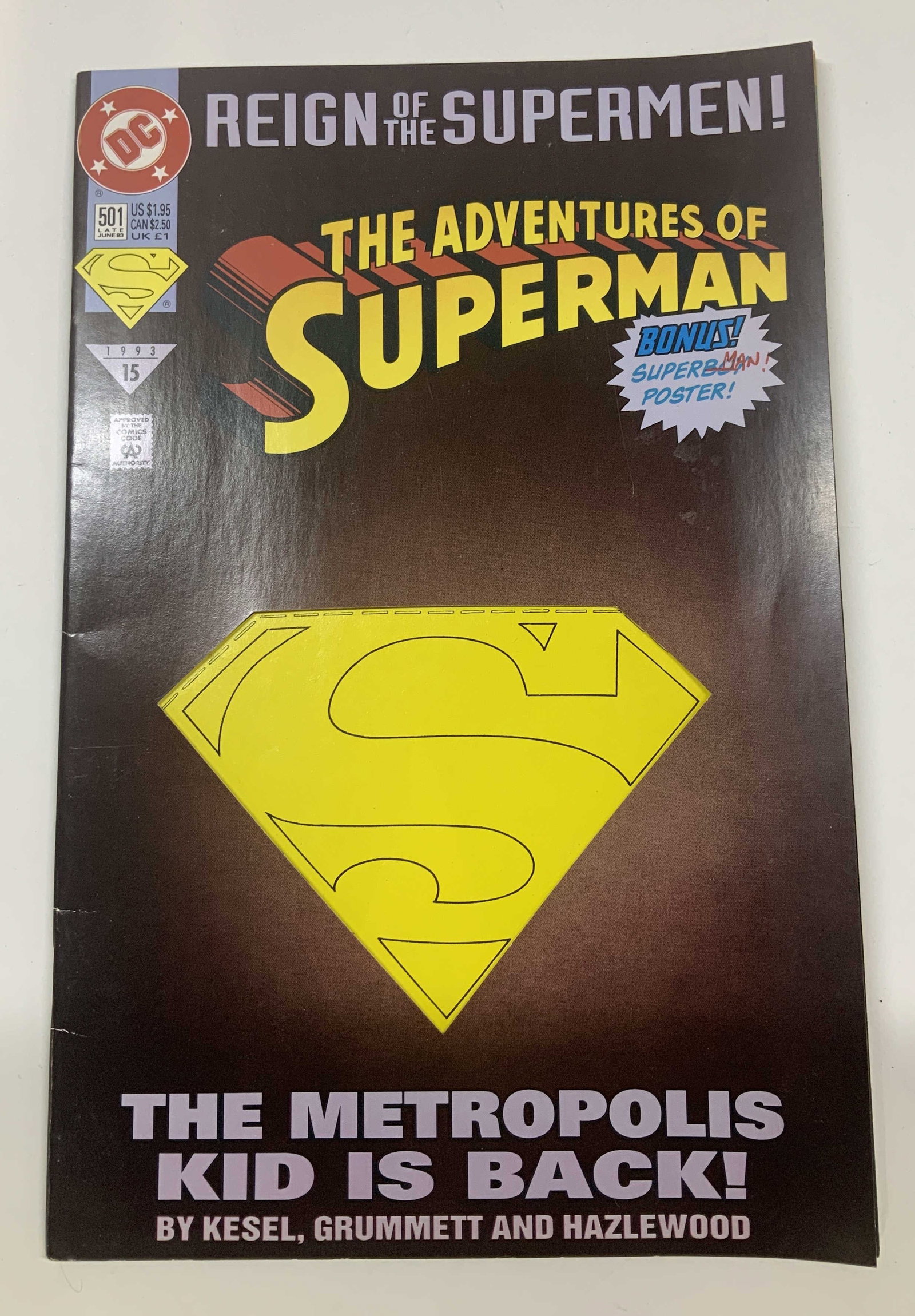 Vntg The Adventures of Superman comic book 1993 (1 of 8)