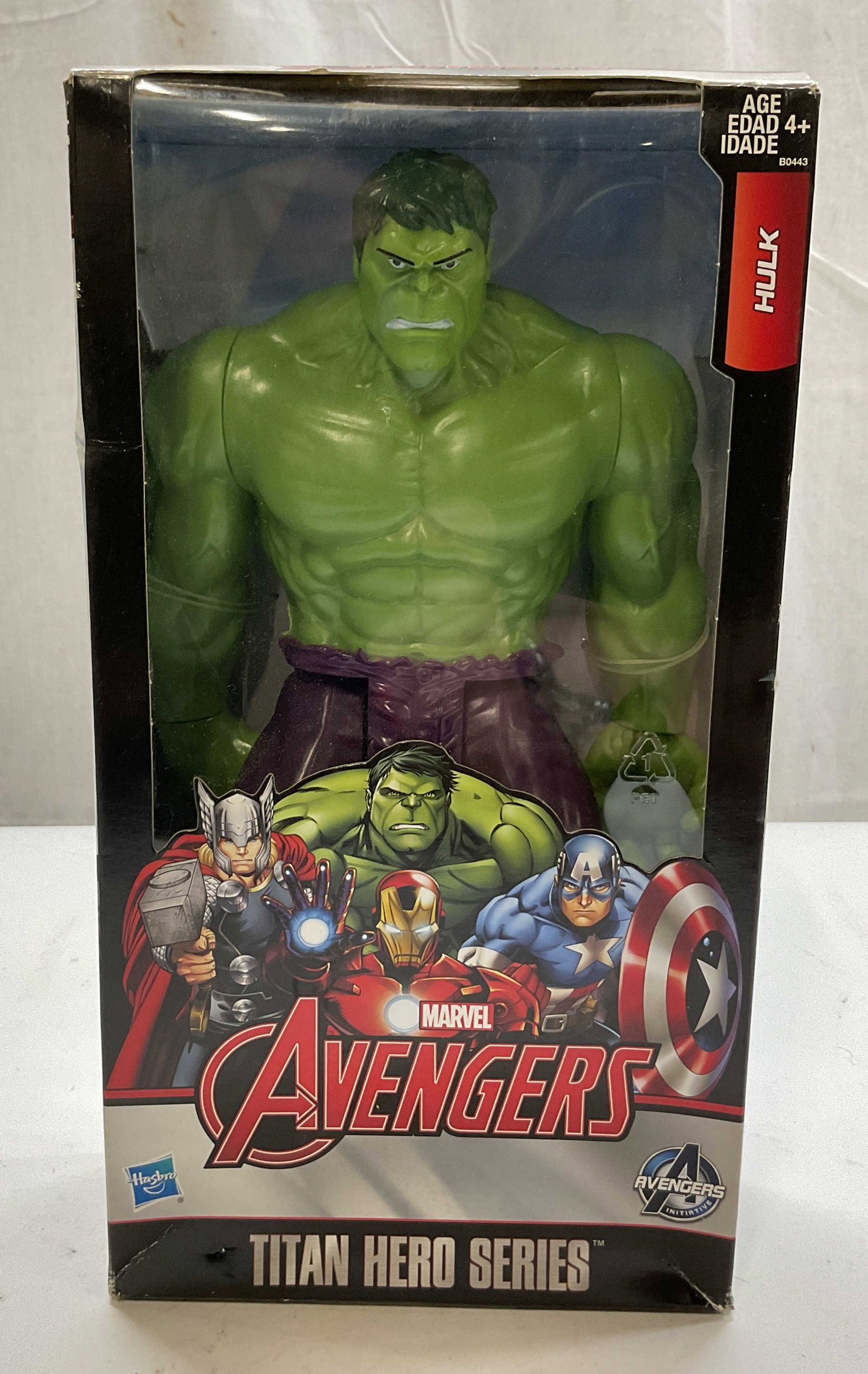 2015 Hasbro Marvel Avengers Hulk Action Figure NIB: 2015 Hasbro Marvel Avengers Titan Hero Series Hulk action figure. New in box in original box, unopened. Green hulk action figure with features. Copyright 2015 Hasbro. Box measures approx 3 x 6.5 x 12 