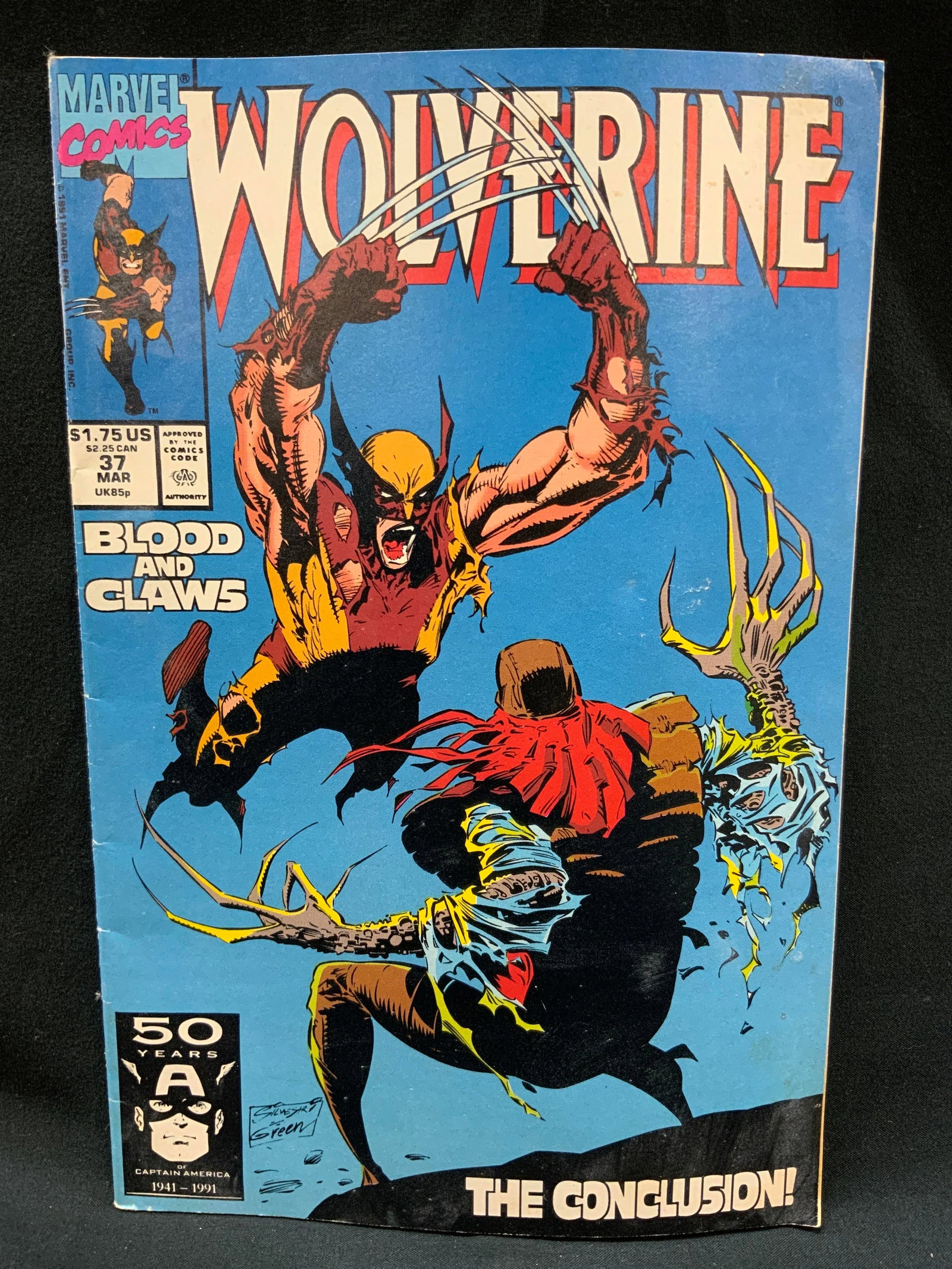 Vtg Marvel 1991 Wolverine #37 Comic Bk (1 of 9)