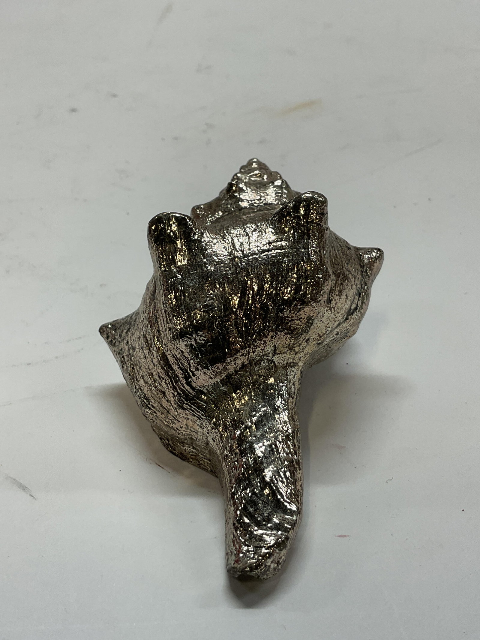 Silver Toned Decorative Conch Shell - 2