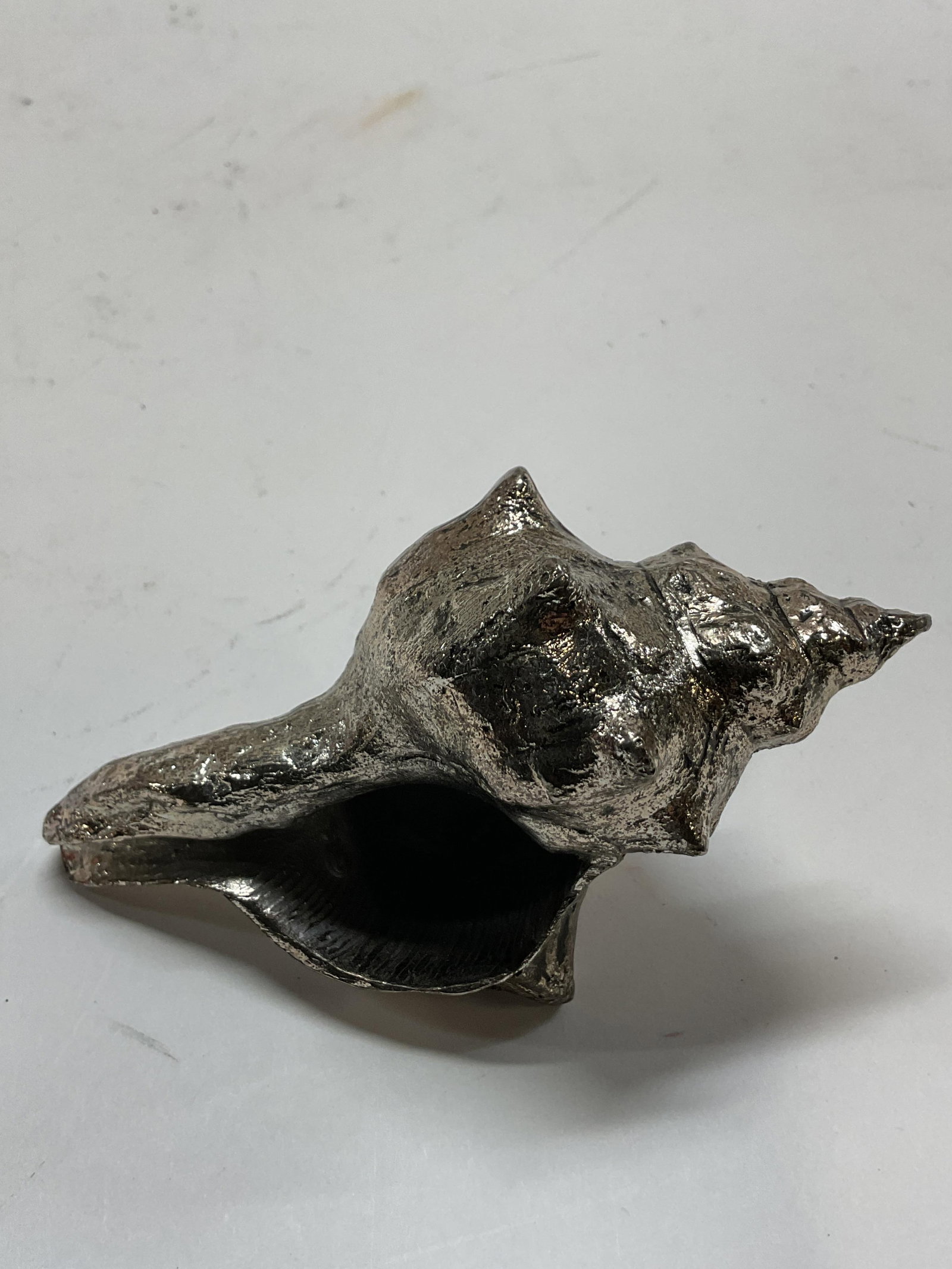 Silver Toned Decorative Conch Shell - 7