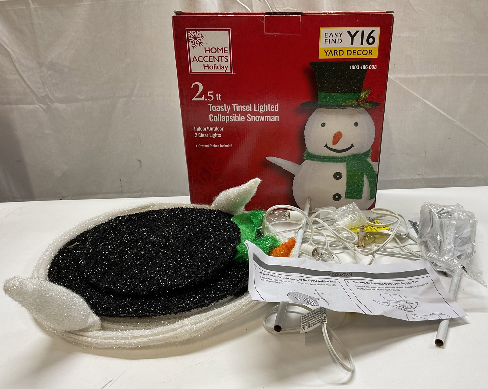 Home Accents Holiday 2.5ft Collapsible Snowman OB (1 of 14)