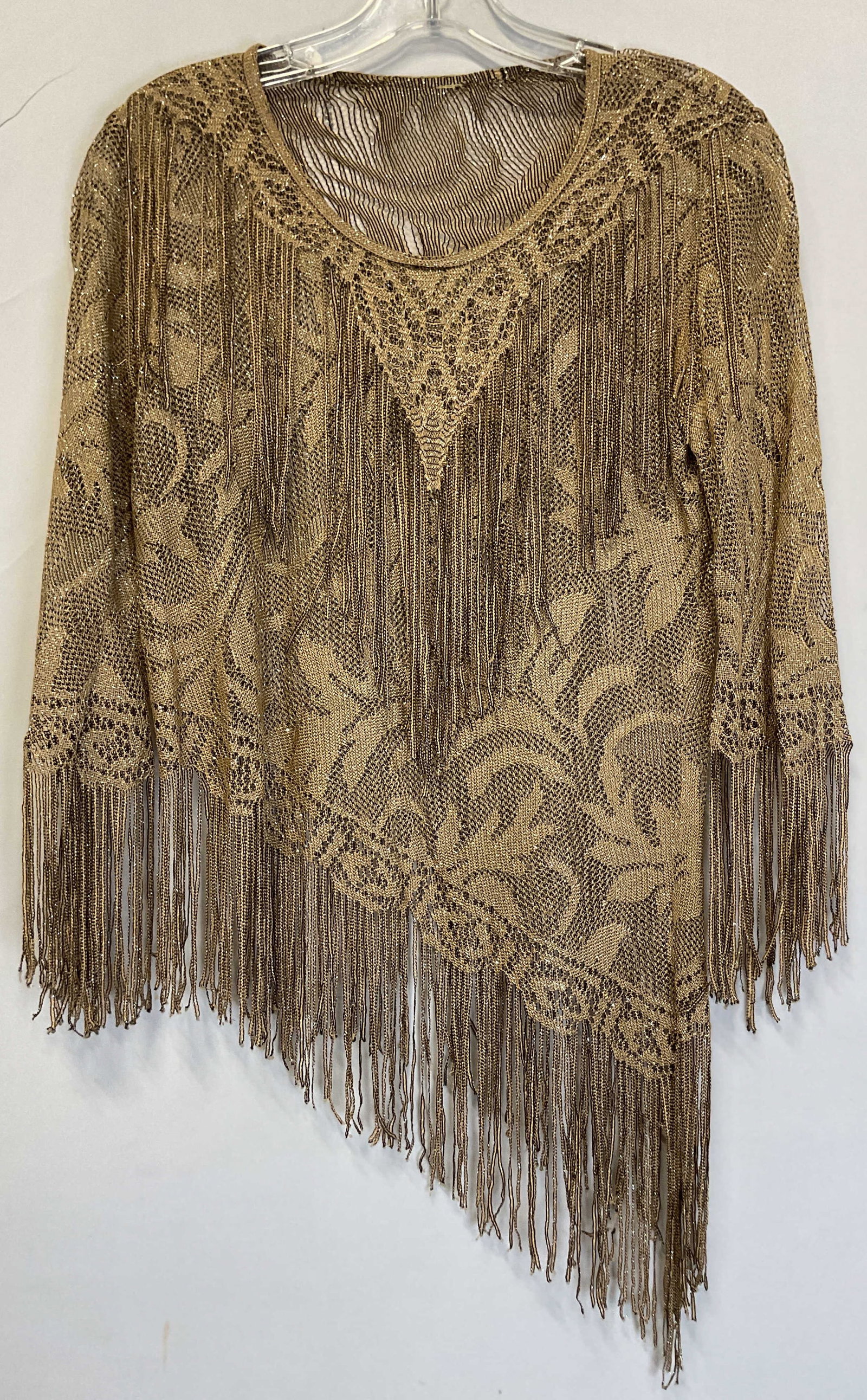Vintage Long Sleeve Lace Fringed Blouse (1 of 8)