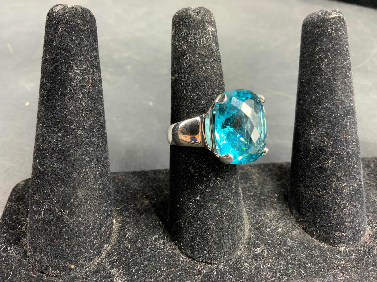 Swarovski blue Crystal Statement Ring - 2