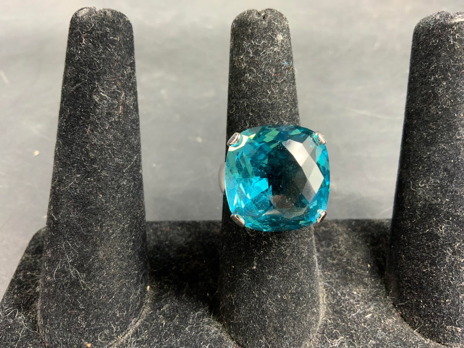 Swarovski blue Crystal Statement Ring - 3