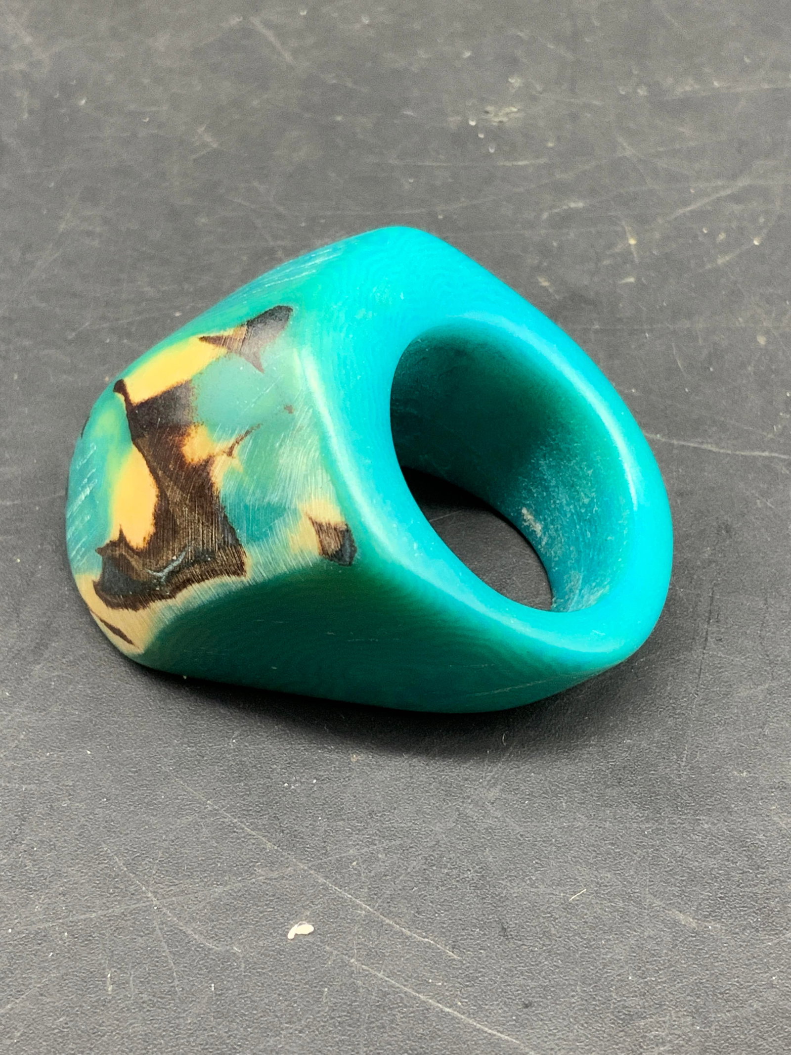 Chunky Turquoise Tnd Statement Ring - 2