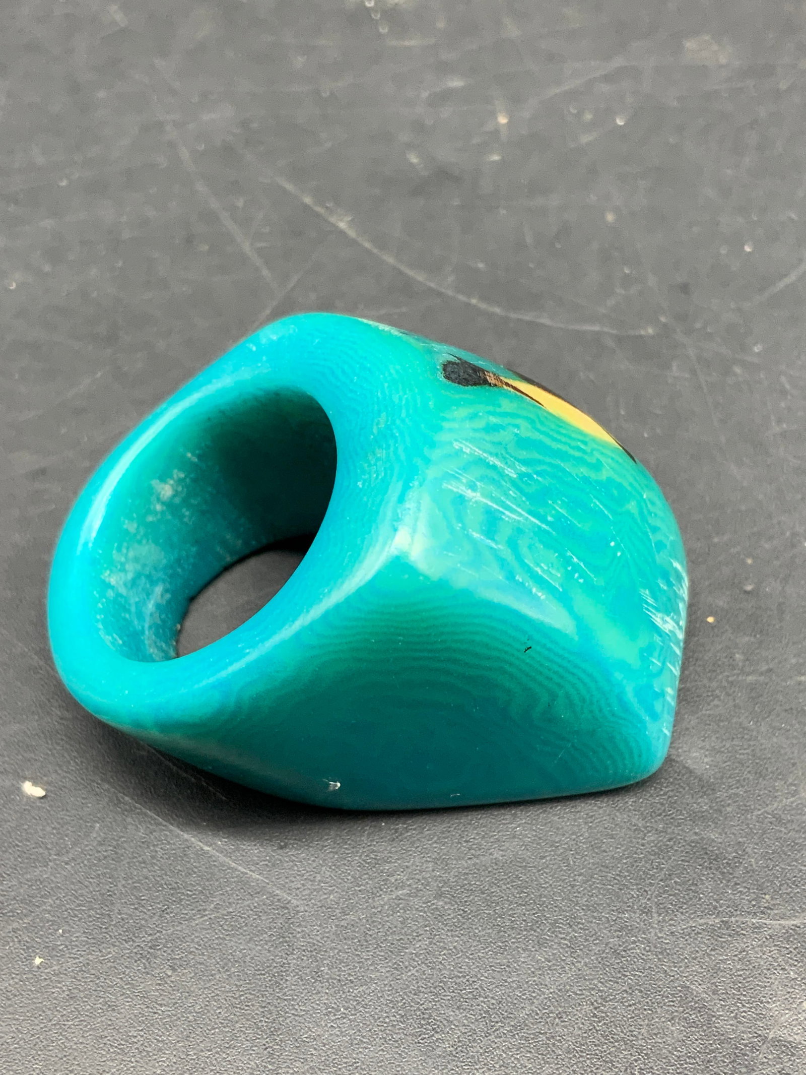 Chunky Turquoise Tnd Statement Ring - 4