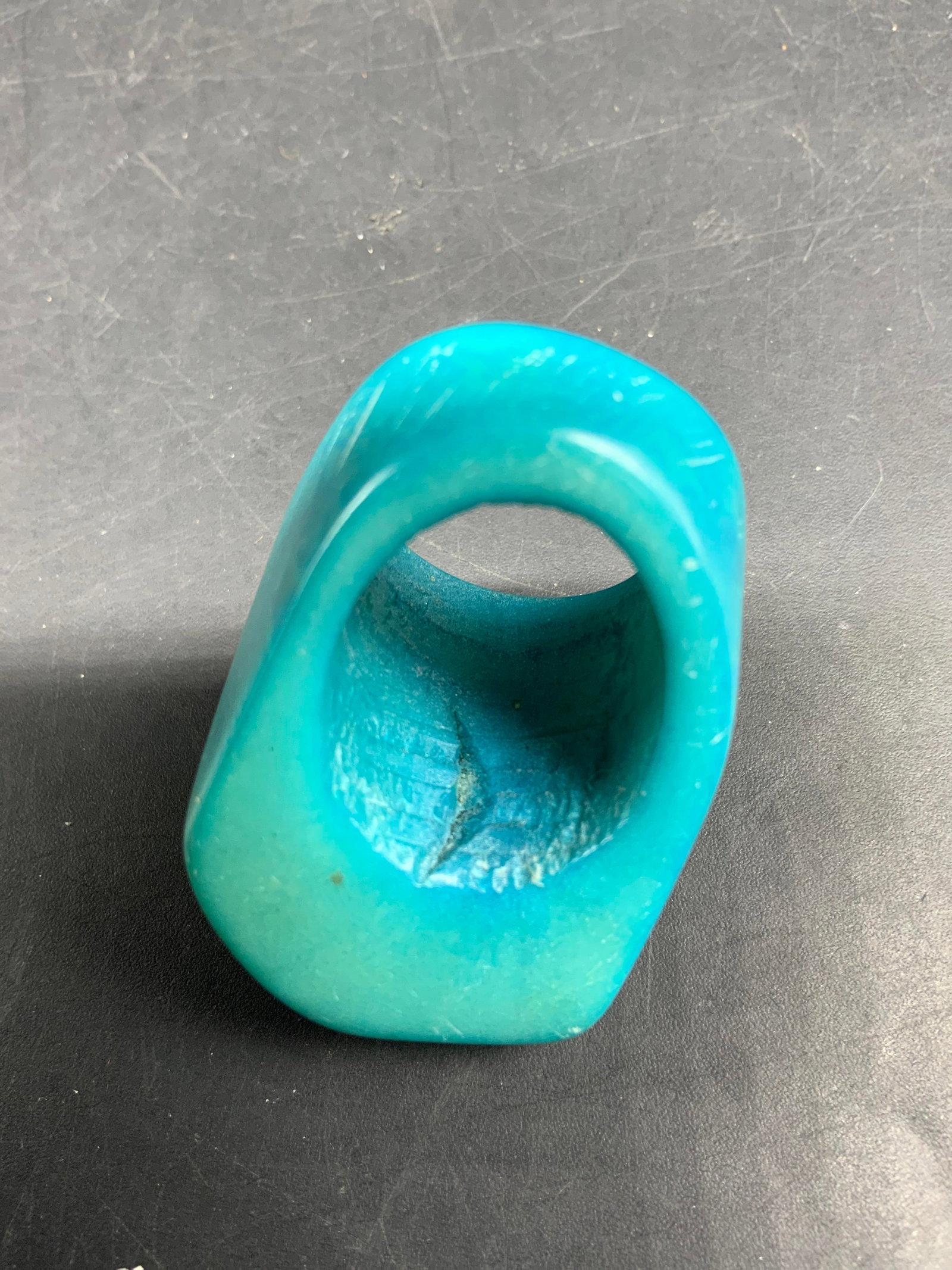 Chunky Turquoise Tnd Statement Ring - 7